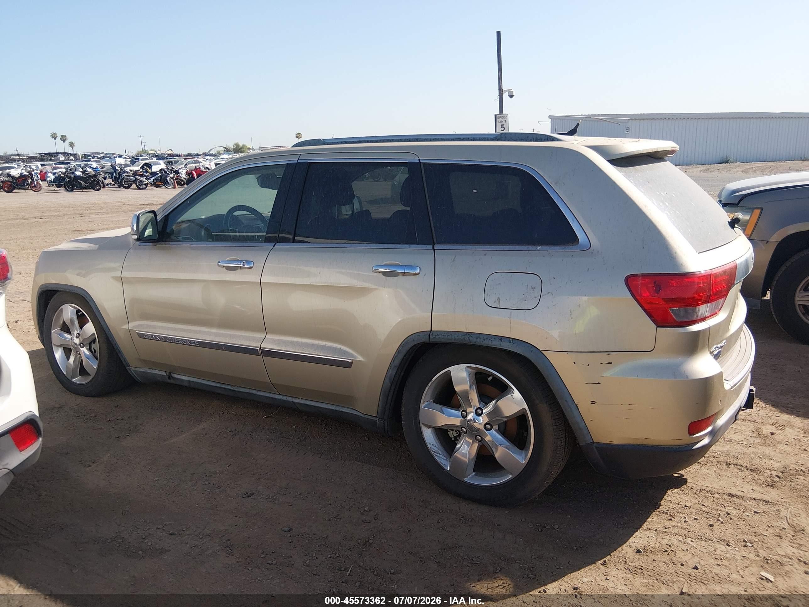2012 Jeep Grand Cherokee Overland Silver vin: 1C4RJFCT7CC175278