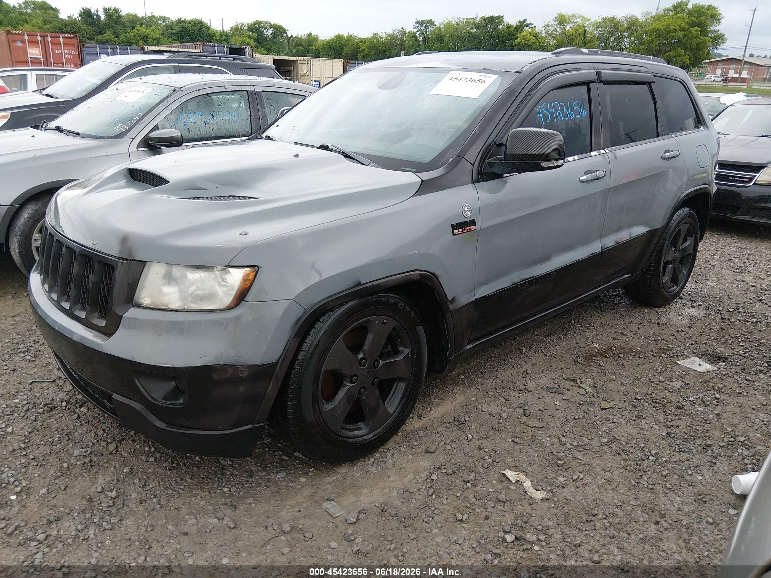 2012 Jeep Grand Cherokee Overland Gray vin: 1C4RJFCT7CC352024