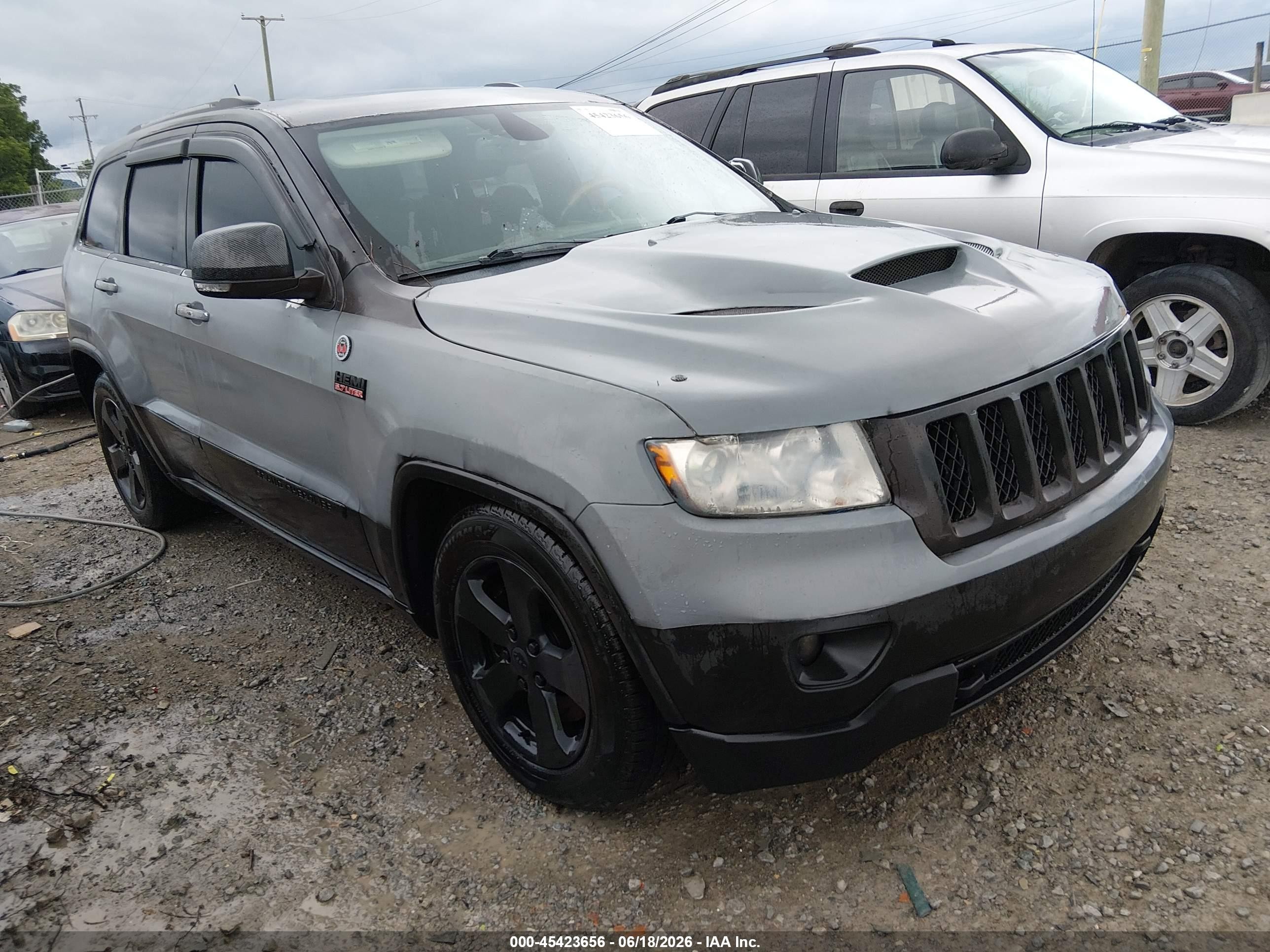 2012 Jeep Grand Cherokee Overland Gray vin: 1C4RJFCT7CC352024