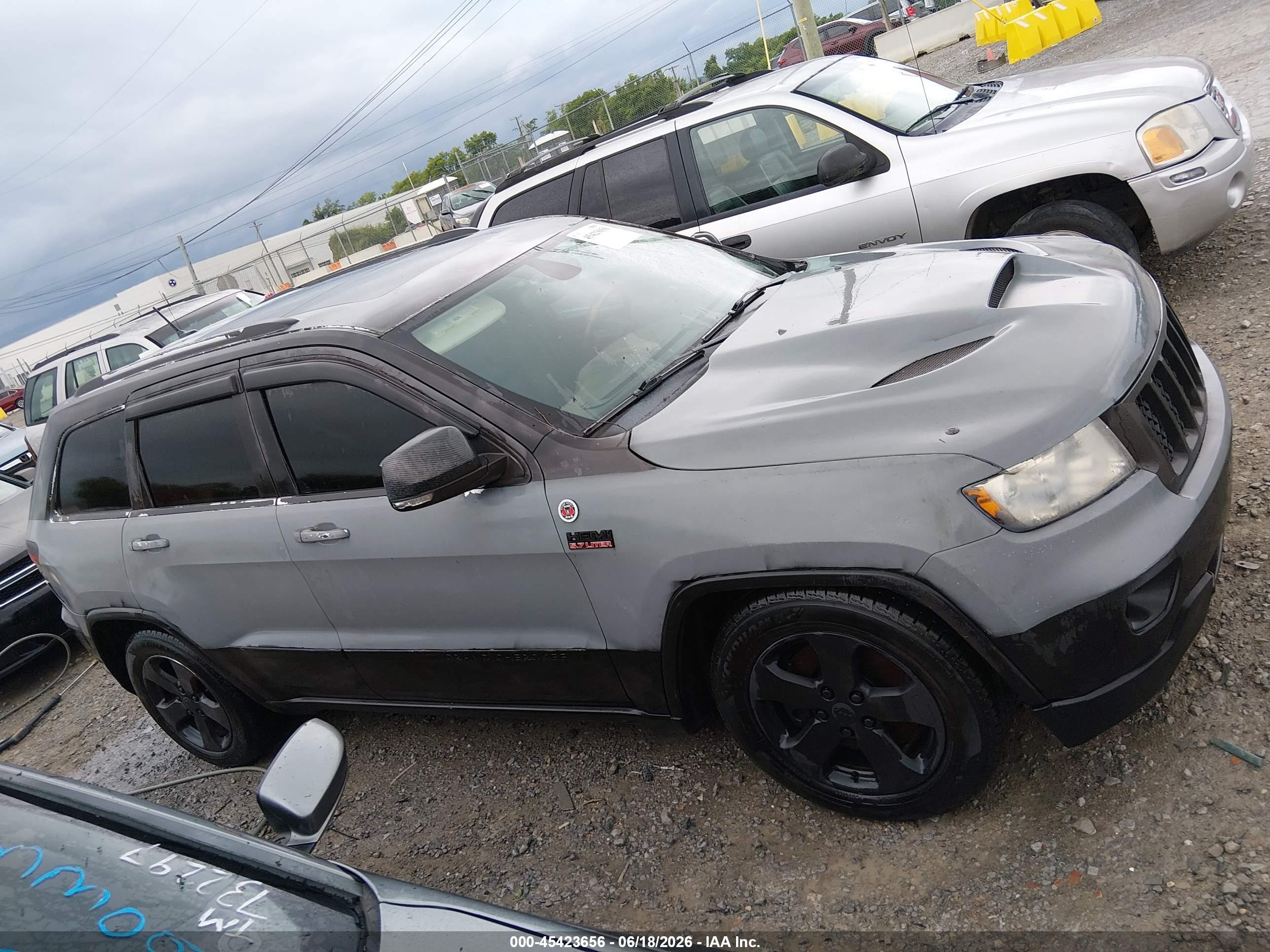2012 Jeep Grand Cherokee Overland Gray vin: 1C4RJFCT7CC352024