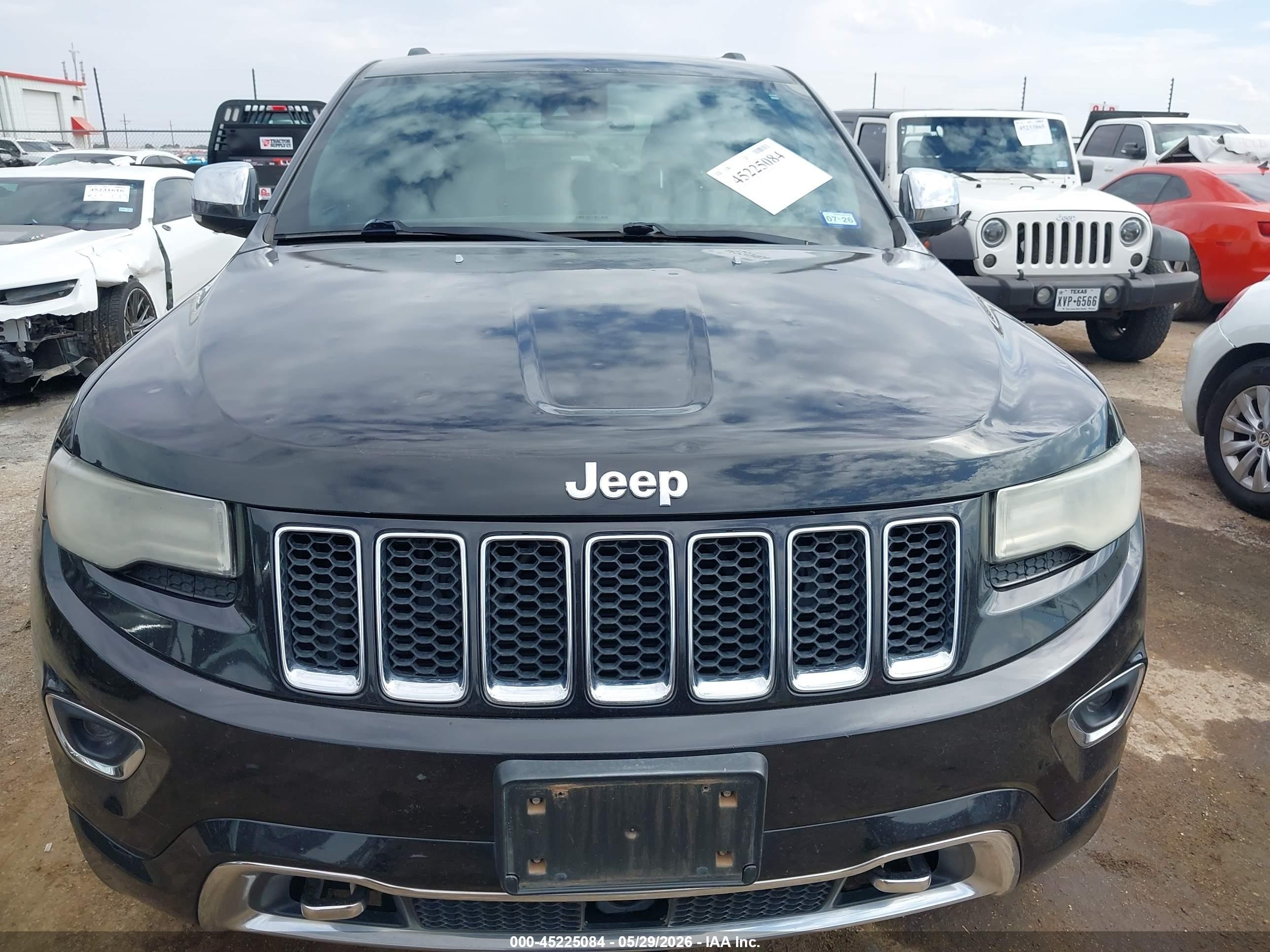 2014 Jeep Grand Cherokee Overland Black vin: 1C4RJFCT7EC105847
