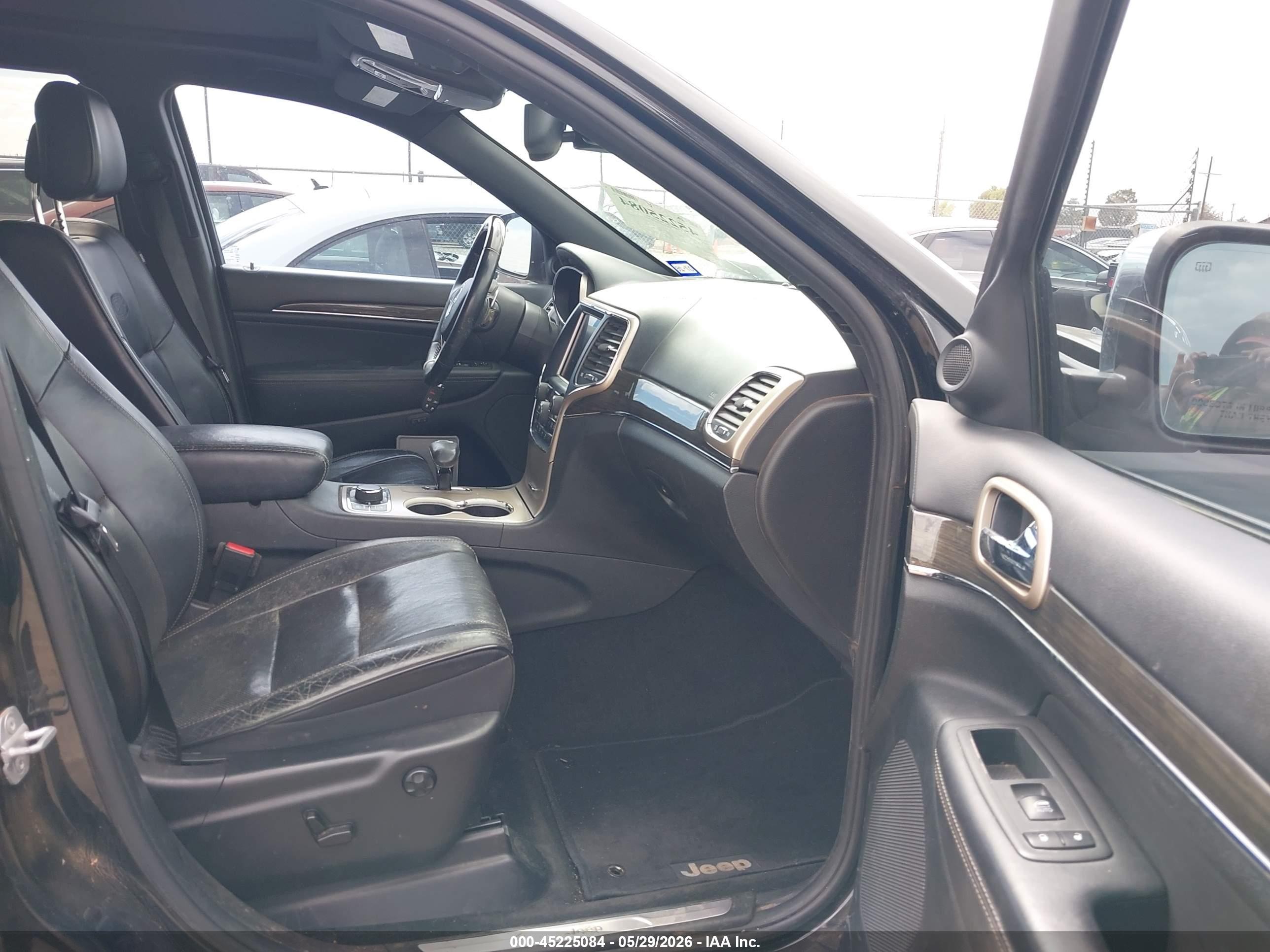 2014 Jeep Grand Cherokee Overland Black vin: 1C4RJFCT7EC105847
