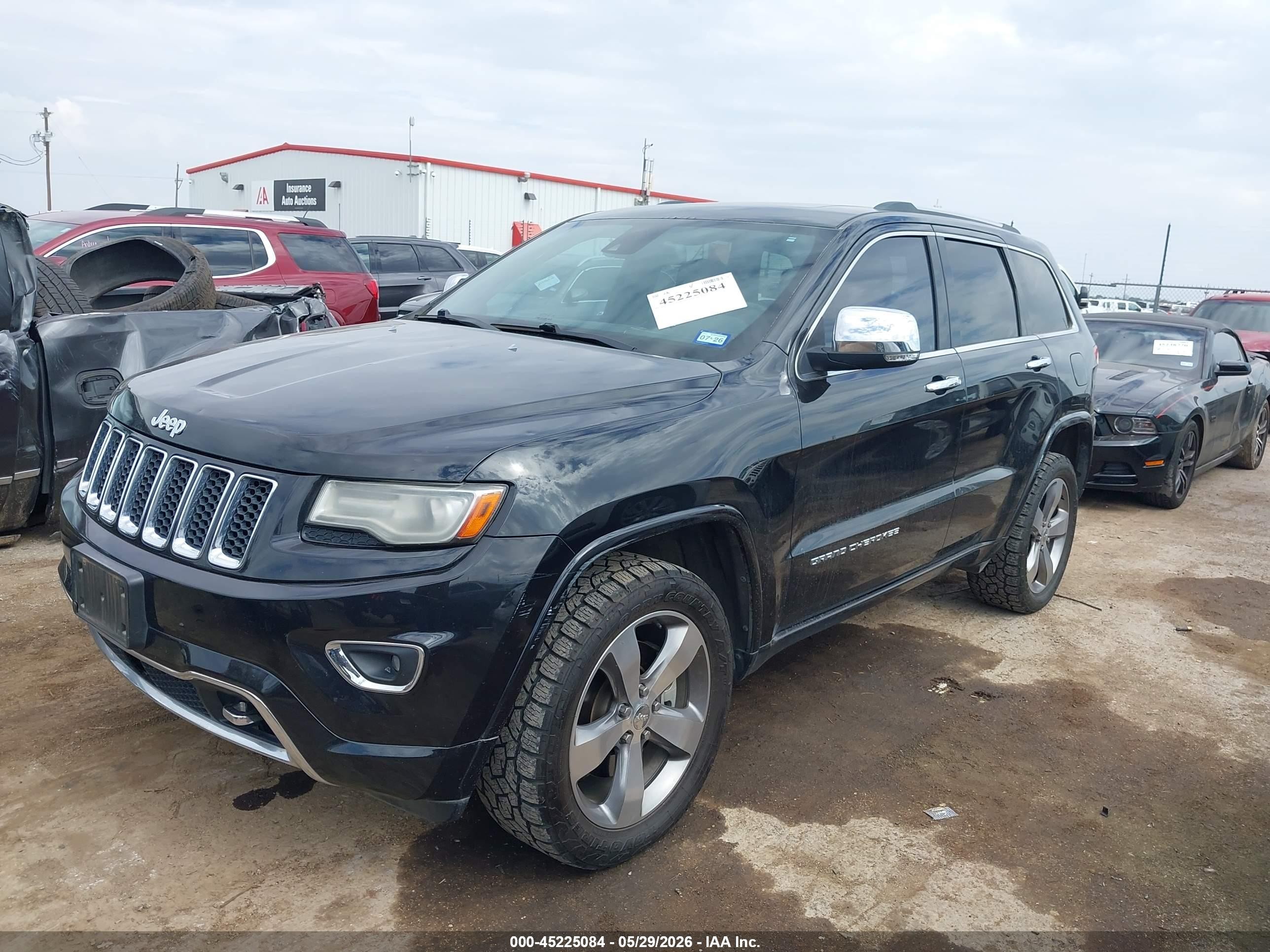 2014 Jeep Grand Cherokee Overland Black vin: 1C4RJFCT7EC105847