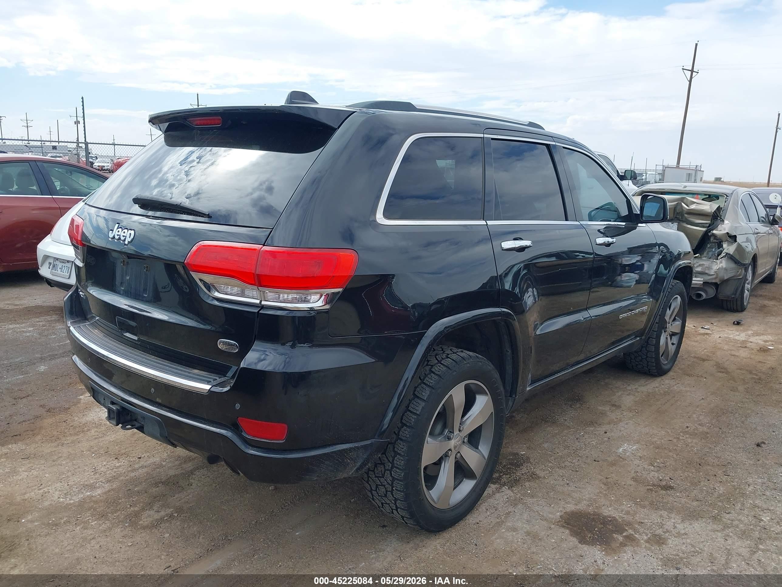 2014 Jeep Grand Cherokee Overland Black vin: 1C4RJFCT7EC105847