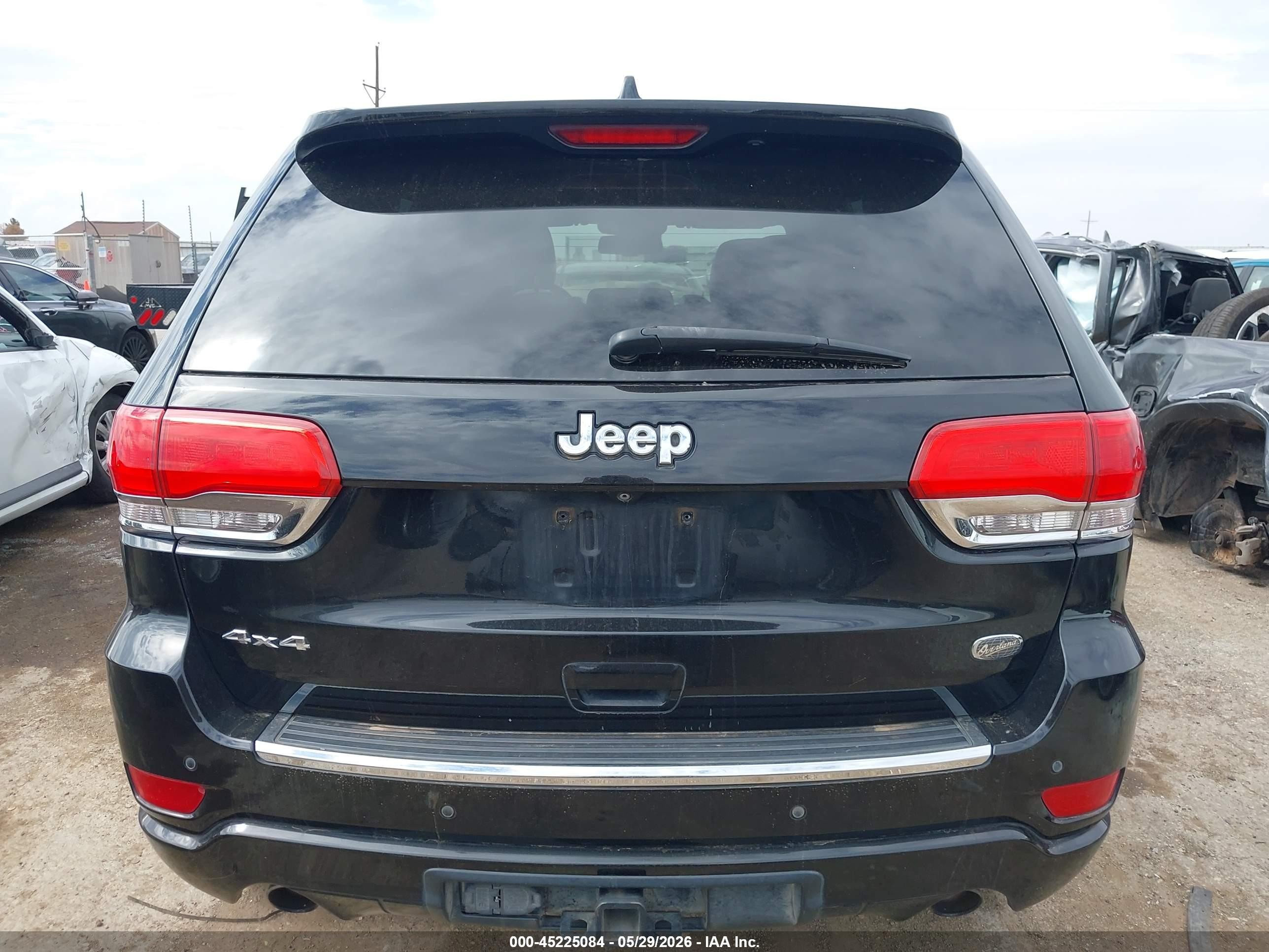 2014 Jeep Grand Cherokee Overland Black vin: 1C4RJFCT7EC105847
