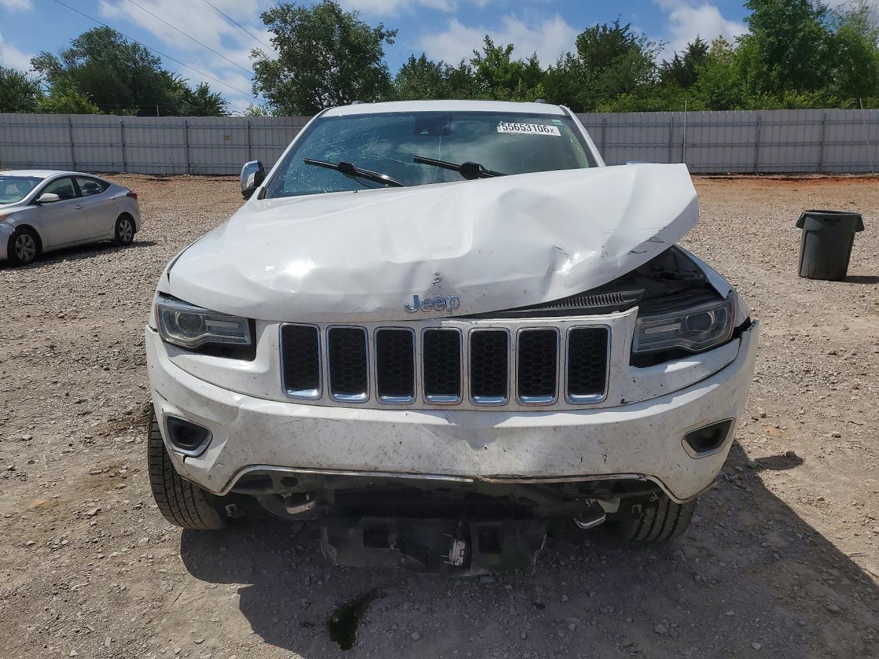 2014 Jeep Grand Cherokee Overland White vin: 1C4RJFCT7EC321360