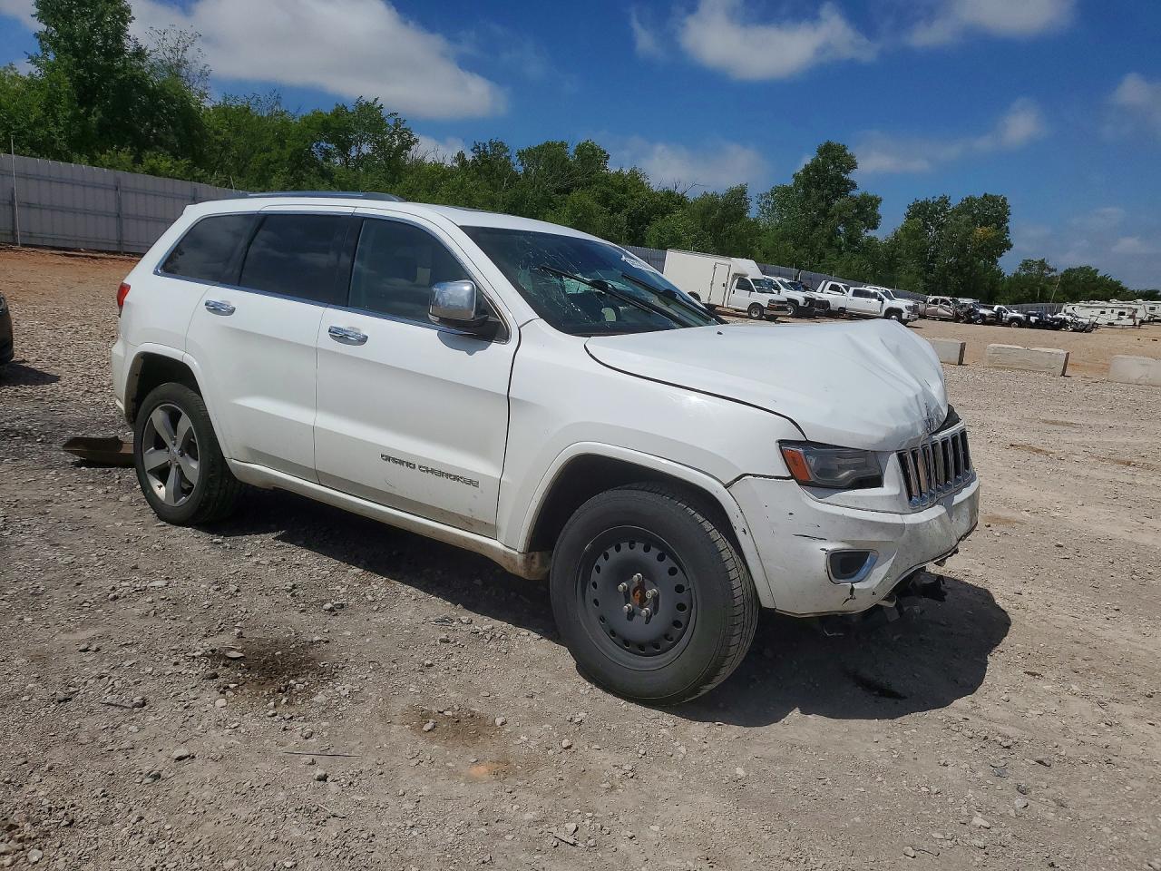 2014 Jeep Grand Cherokee Overland White vin: 1C4RJFCT7EC321360