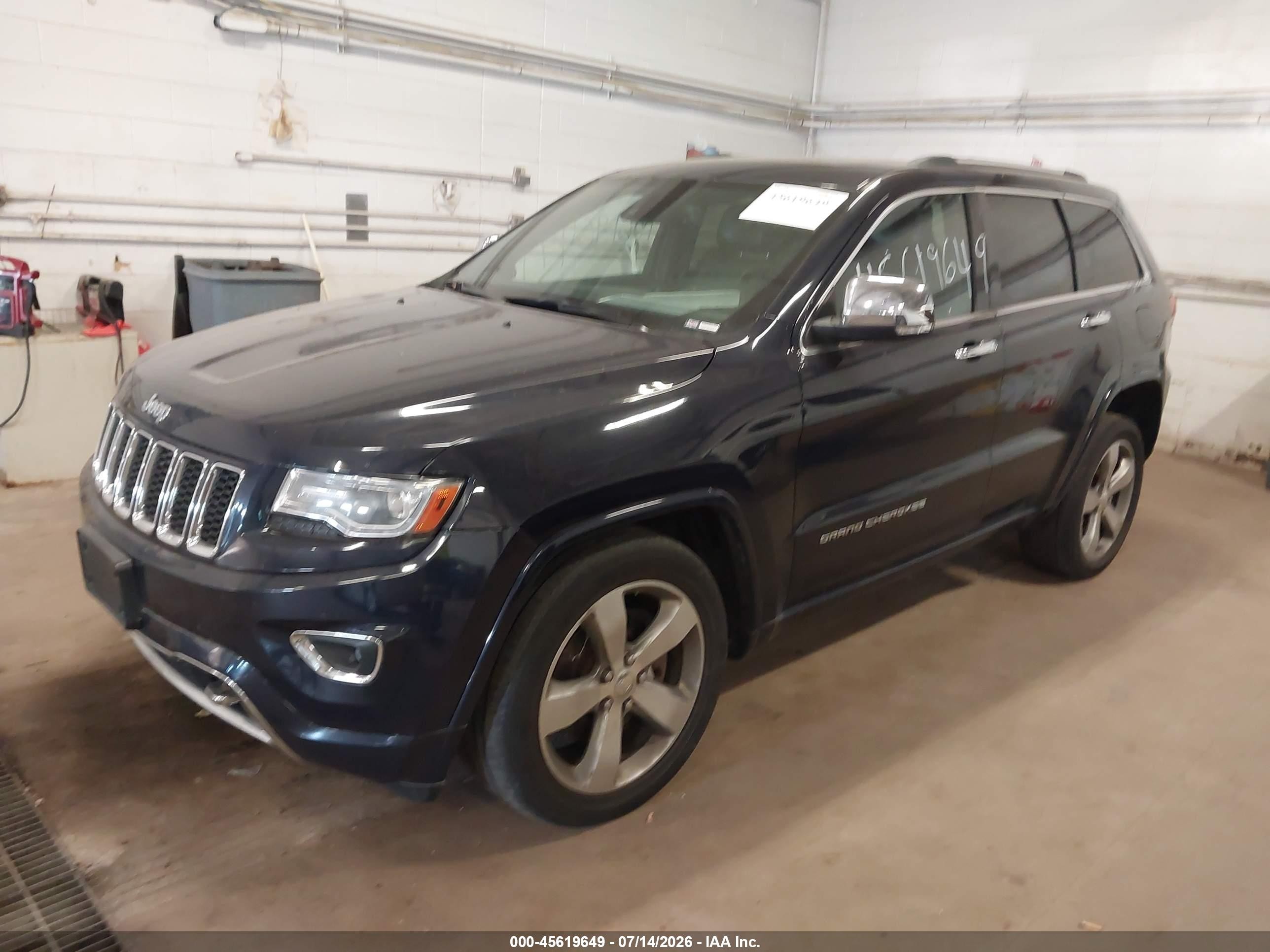 2014 Jeep Grand Cherokee Overland Black vin: 1C4RJFCT7EC441692