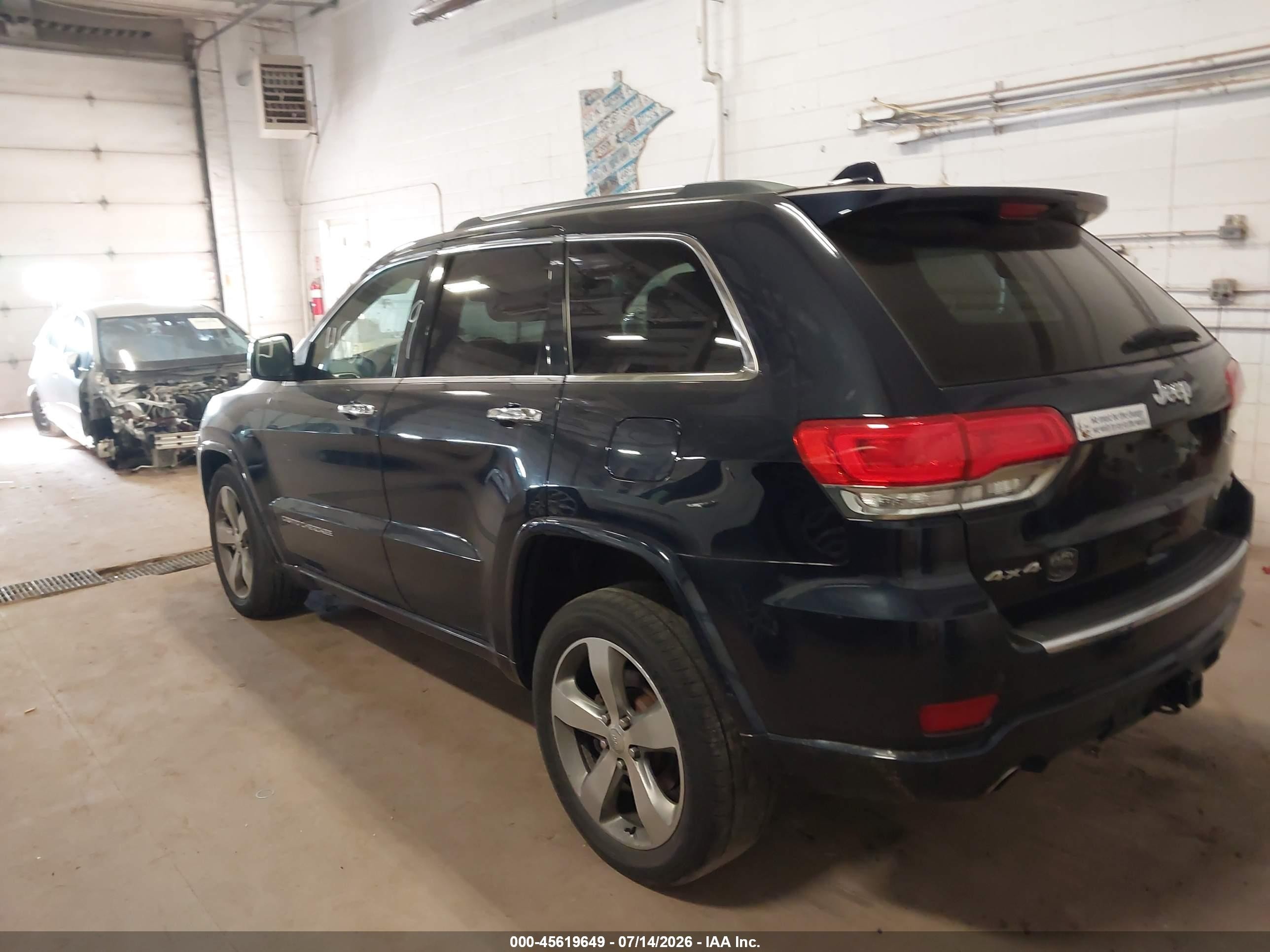 2014 Jeep Grand Cherokee Overland Black vin: 1C4RJFCT7EC441692