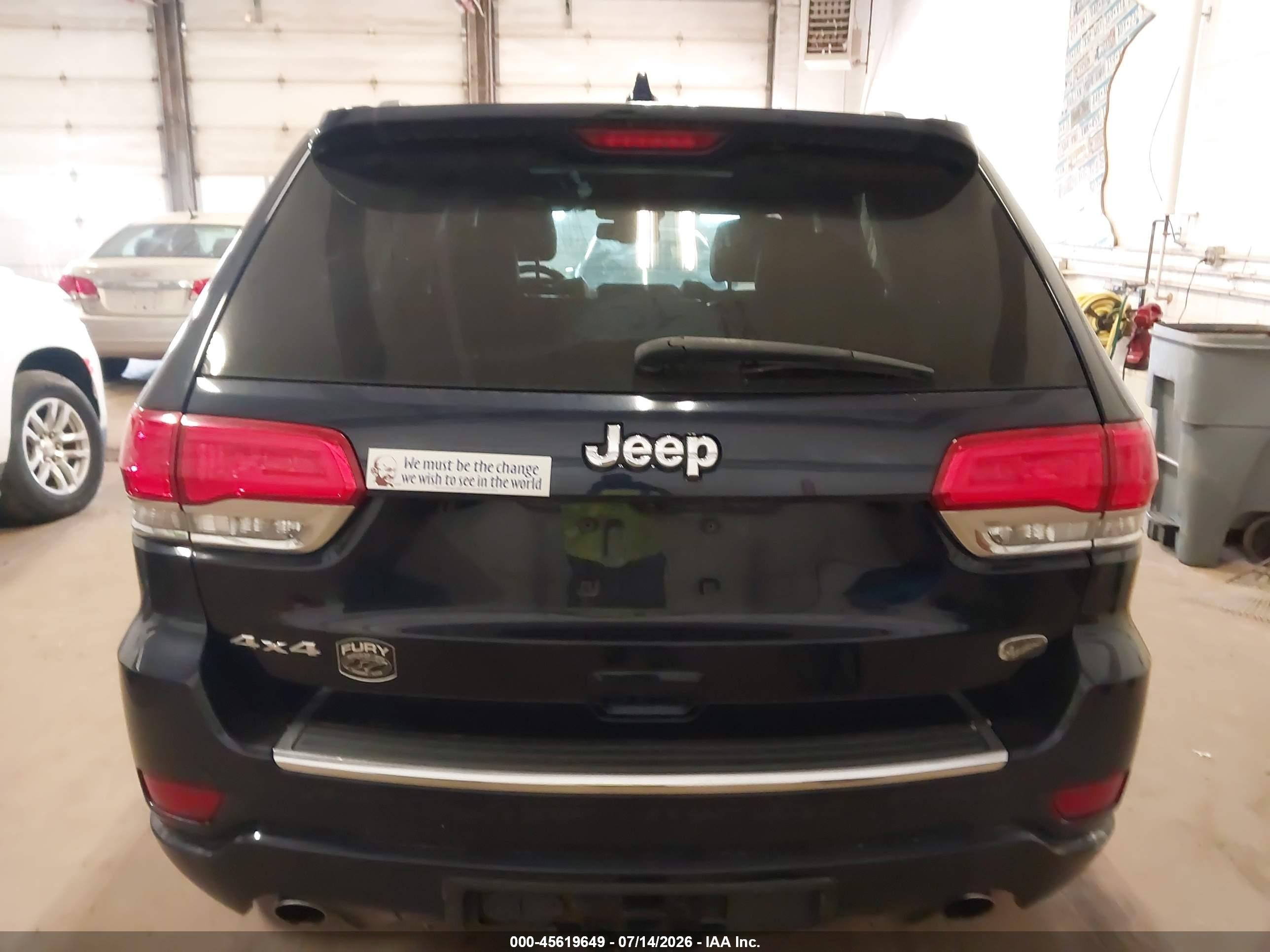 2014 Jeep Grand Cherokee Overland Black vin: 1C4RJFCT7EC441692