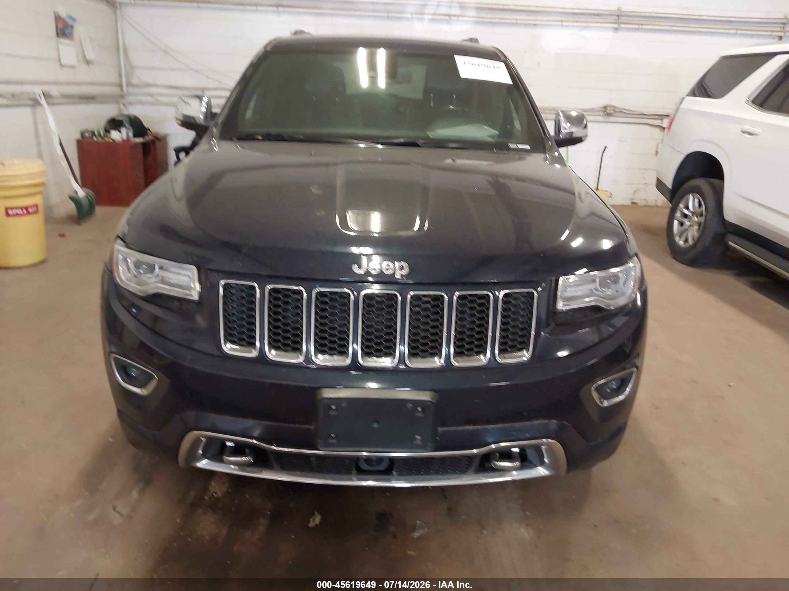 2014 Jeep Grand Cherokee Overland Black vin: 1C4RJFCT7EC441692