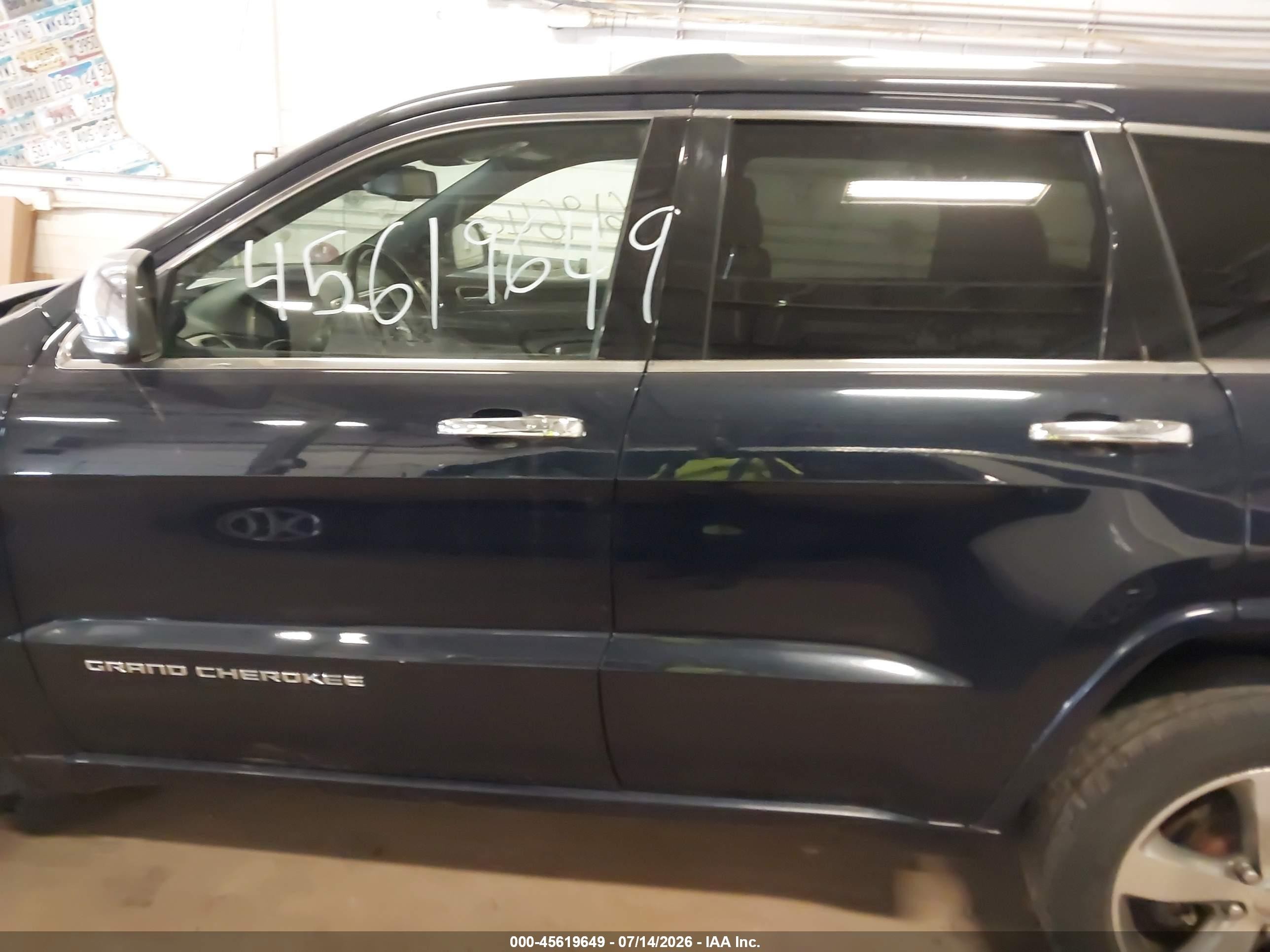 2014 Jeep Grand Cherokee Overland Black vin: 1C4RJFCT7EC441692