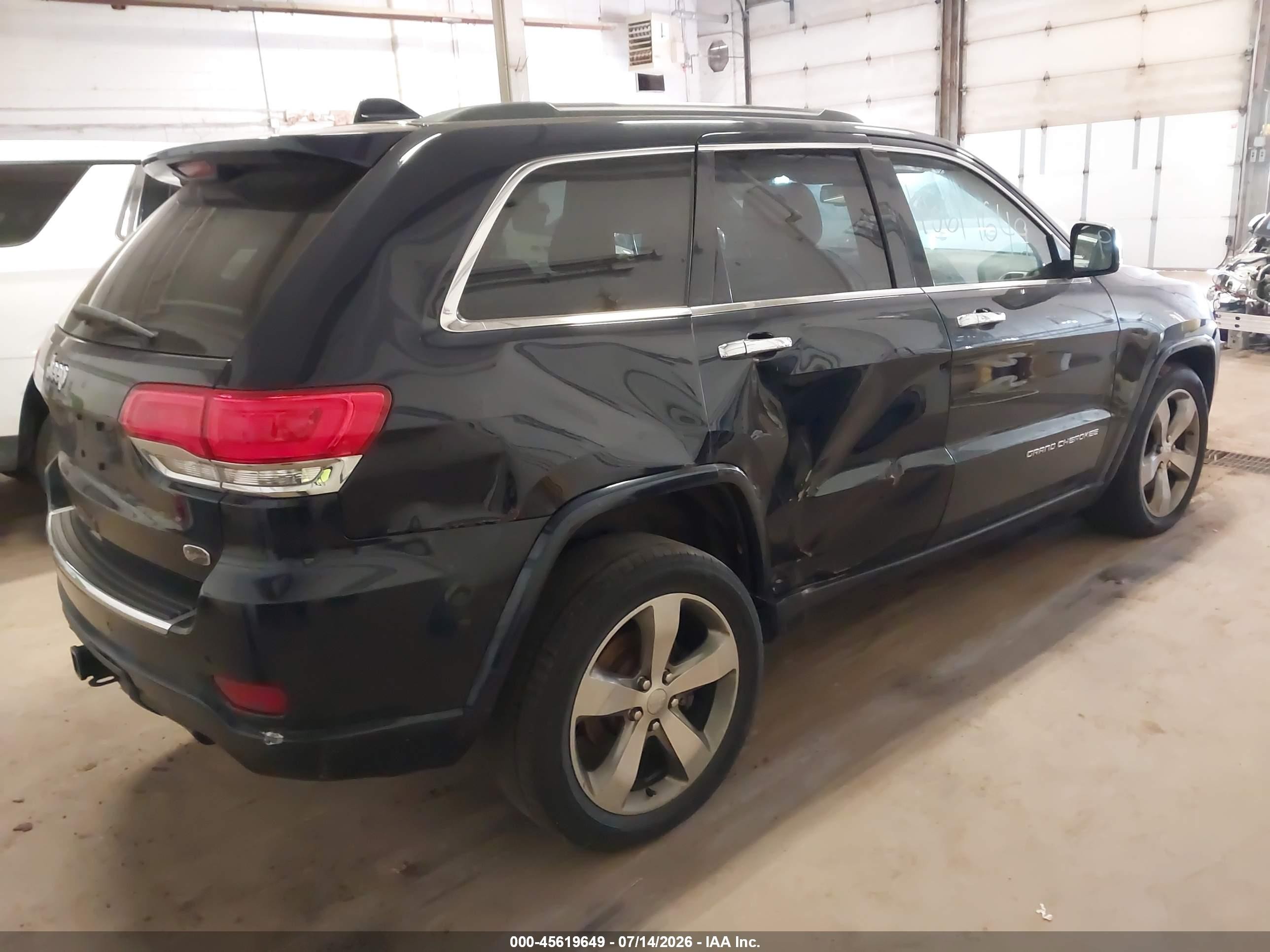 2014 Jeep Grand Cherokee Overland Black vin: 1C4RJFCT7EC441692