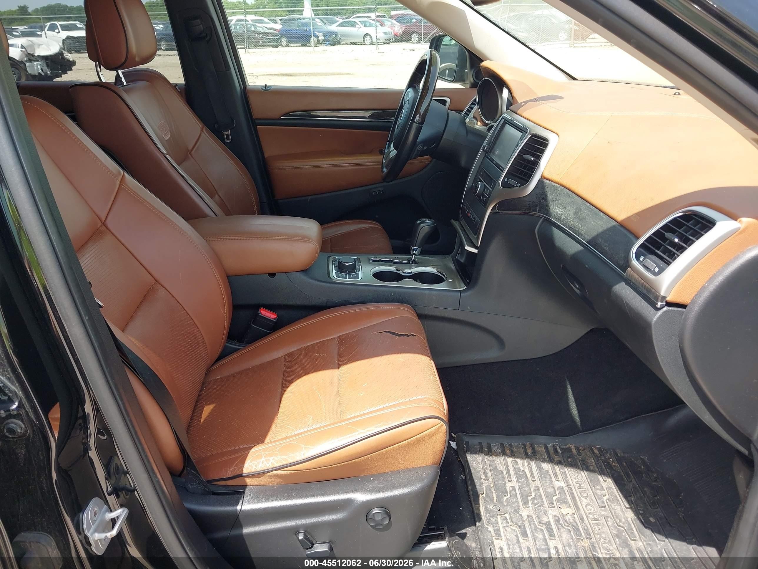 2012 Jeep Grand Cherokee Overland Black vin: 1C4RJFCT8CC203332