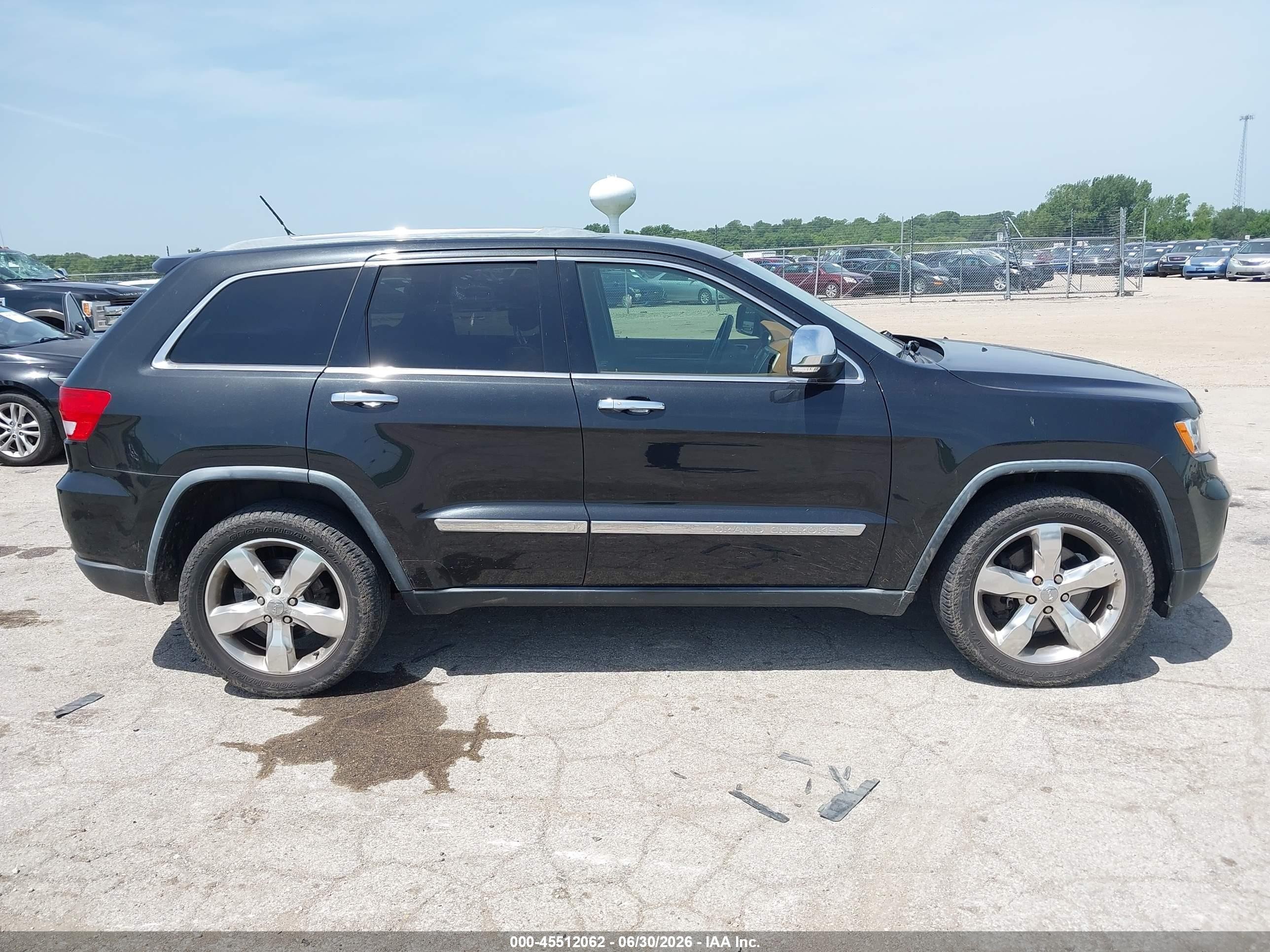 2012 Jeep Grand Cherokee Overland Black vin: 1C4RJFCT8CC203332
