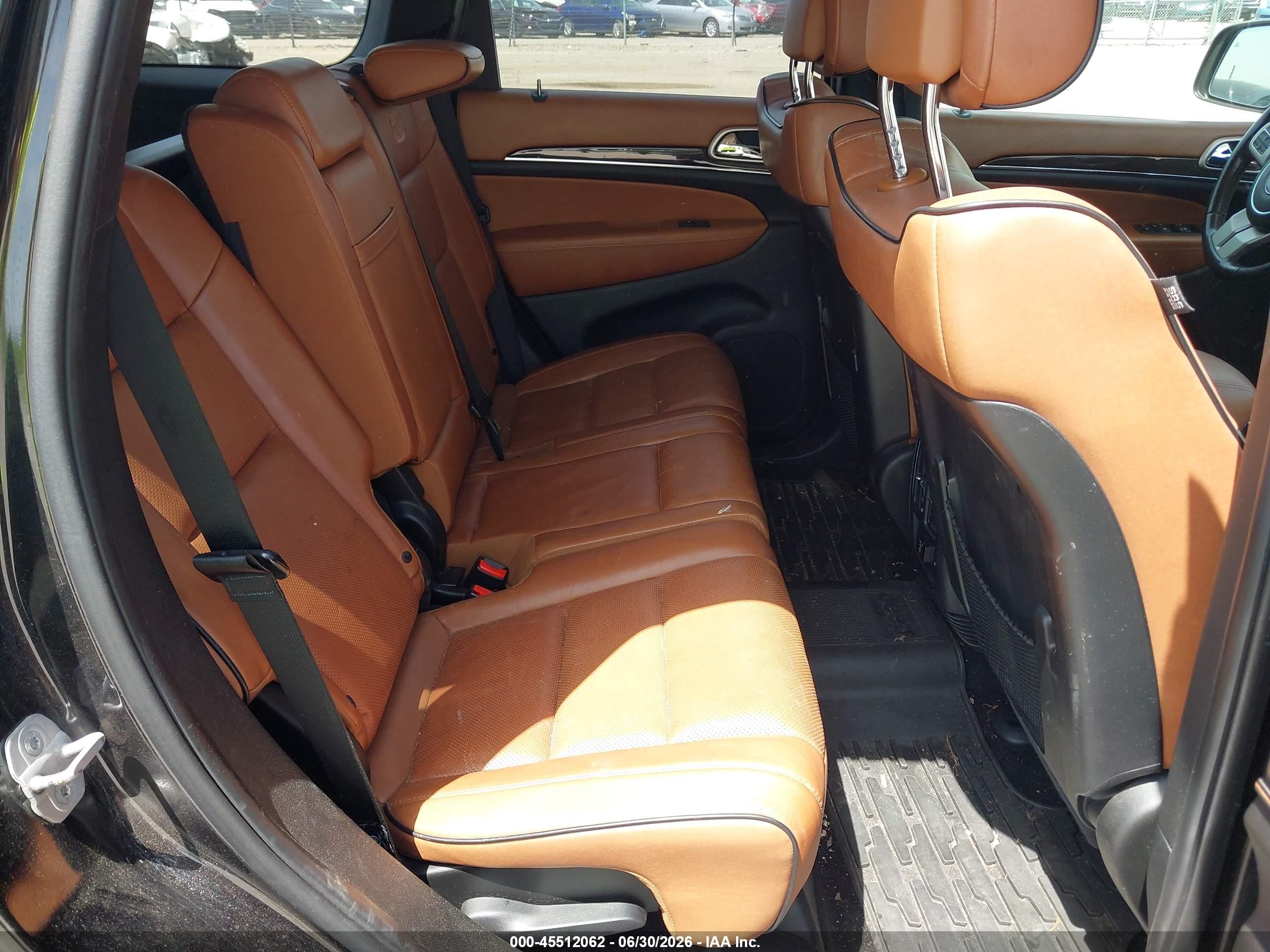 2012 Jeep Grand Cherokee Overland Black vin: 1C4RJFCT8CC203332
