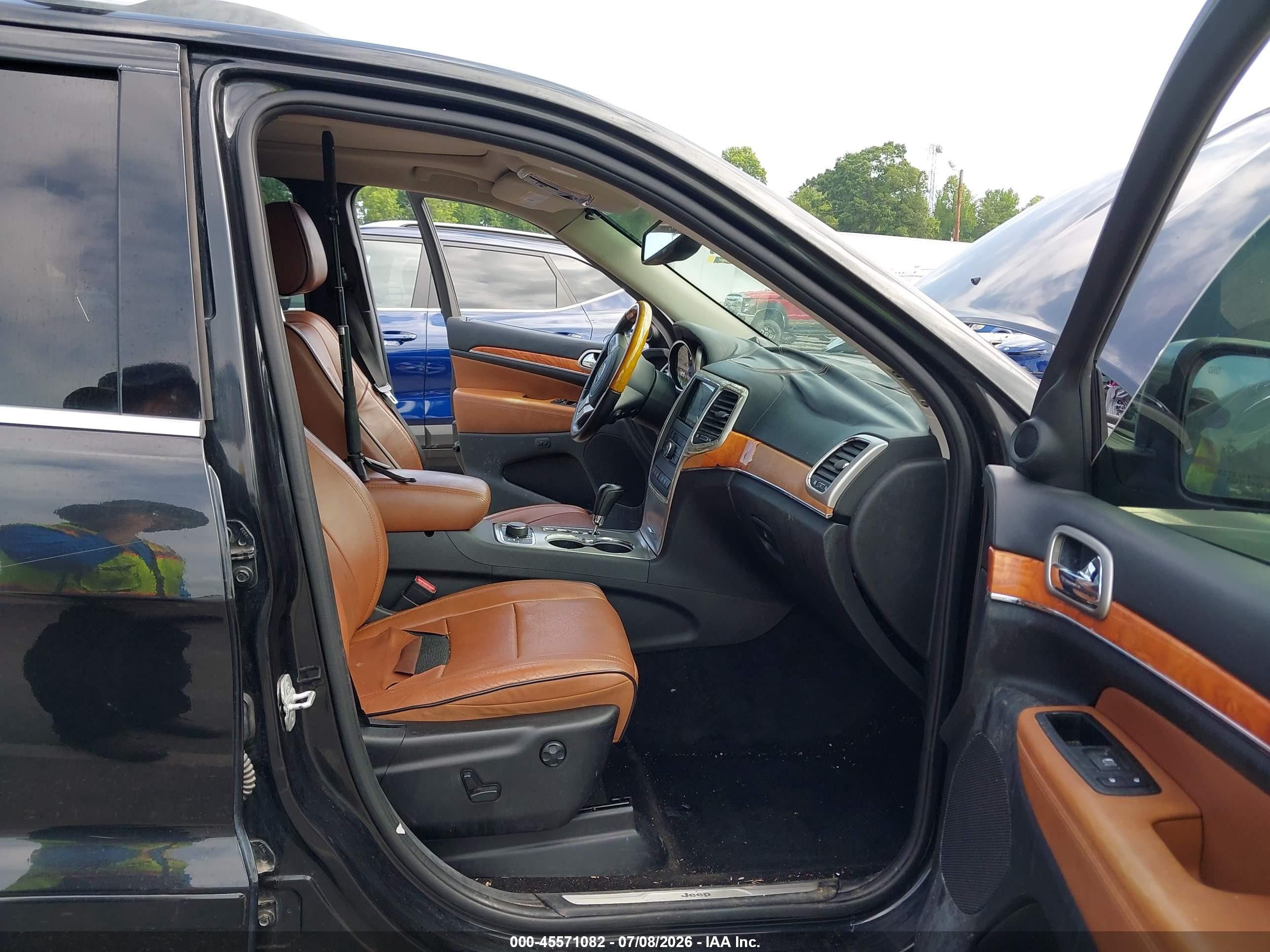 2012 Jeep Grand Cherokee Overland Black vin: 1C4RJFCT8CC222155