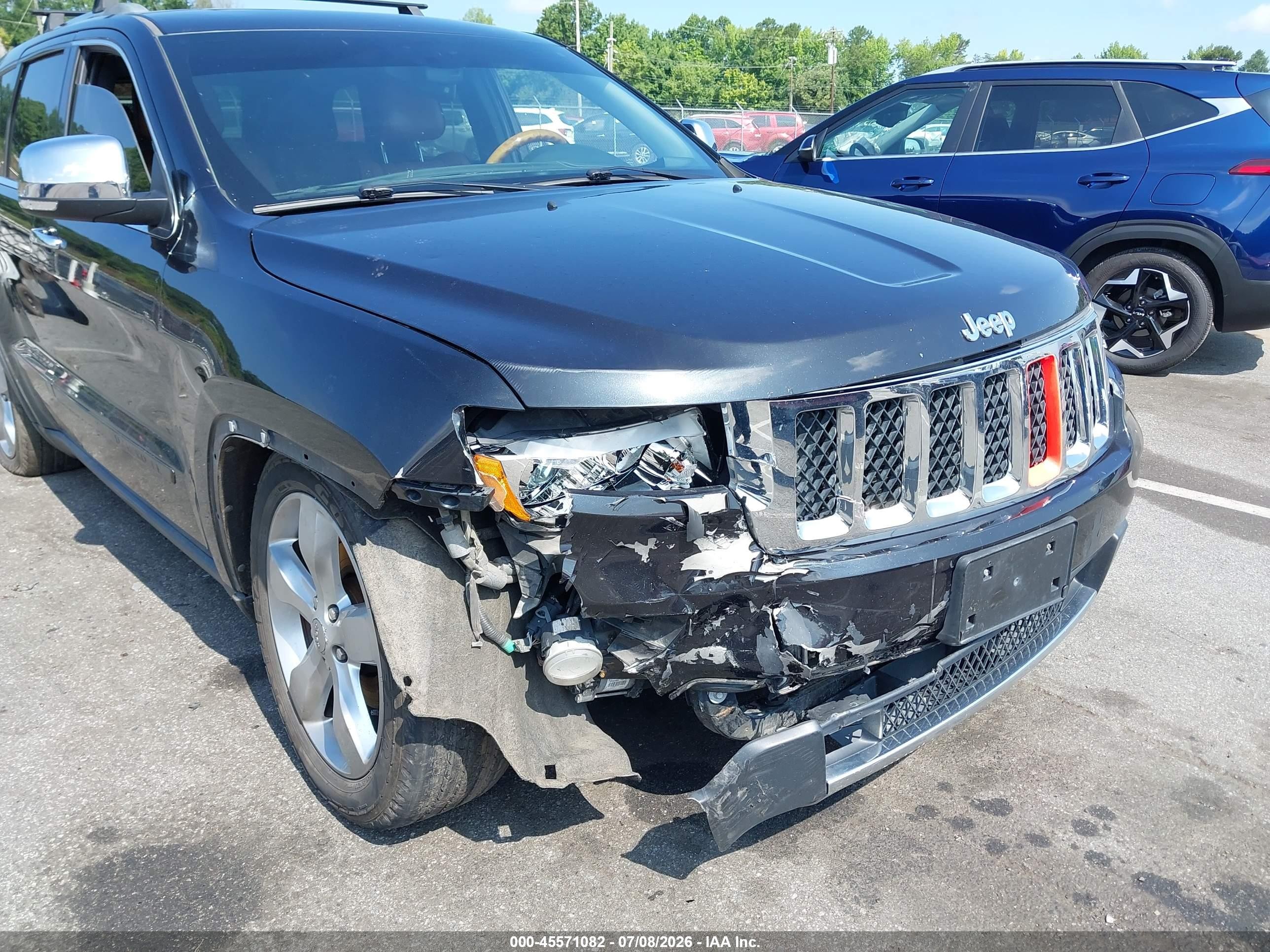 2012 Jeep Grand Cherokee Overland Black vin: 1C4RJFCT8CC222155