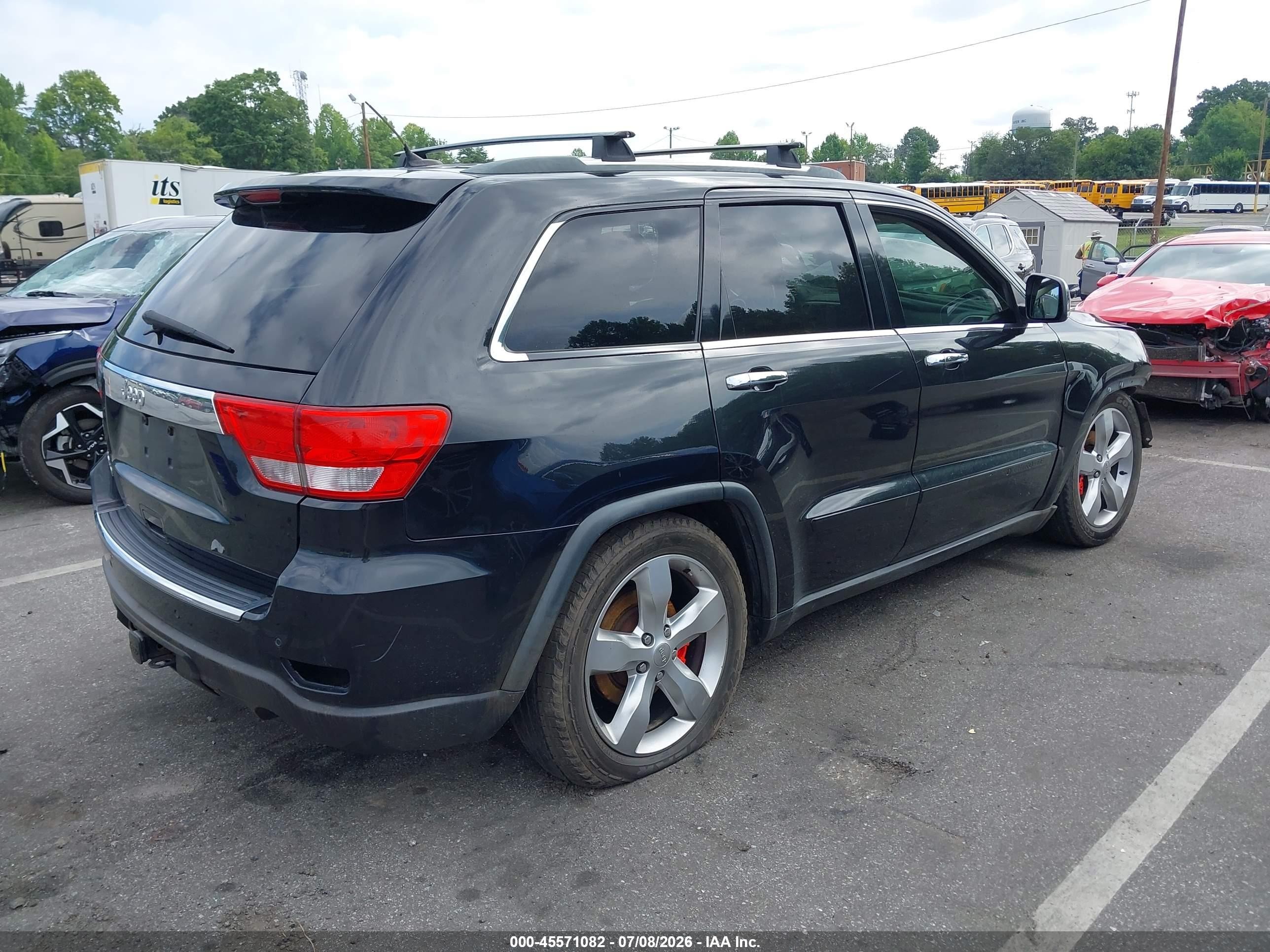 2012 Jeep Grand Cherokee Overland Black vin: 1C4RJFCT8CC222155
