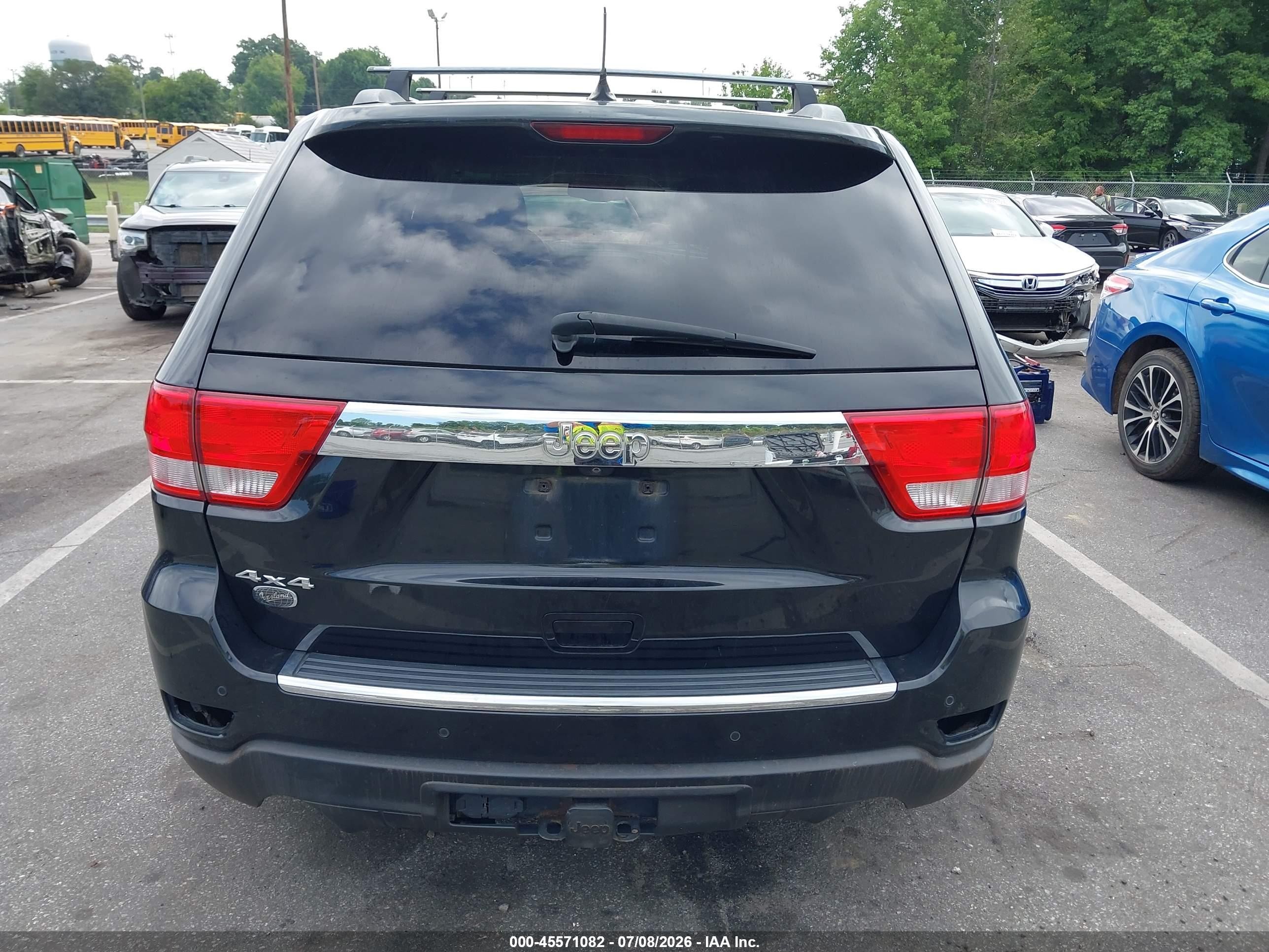 2012 Jeep Grand Cherokee Overland Black vin: 1C4RJFCT8CC222155