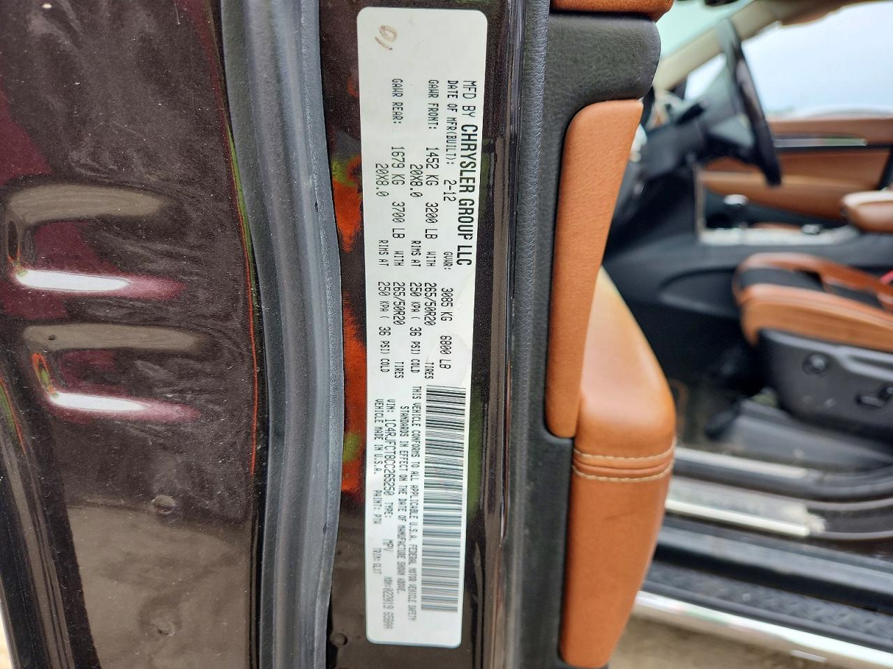 2012 Jeep Grand Cherokee Overland Brown vin: 1C4RJFCT8CC265250