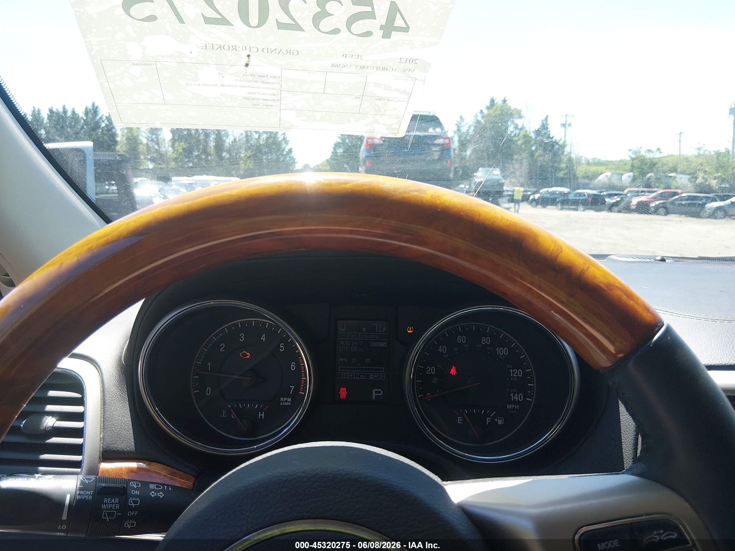 2012 Jeep Grand Cherokee Overland Серый vin: 1C4RJFCT8CC326368