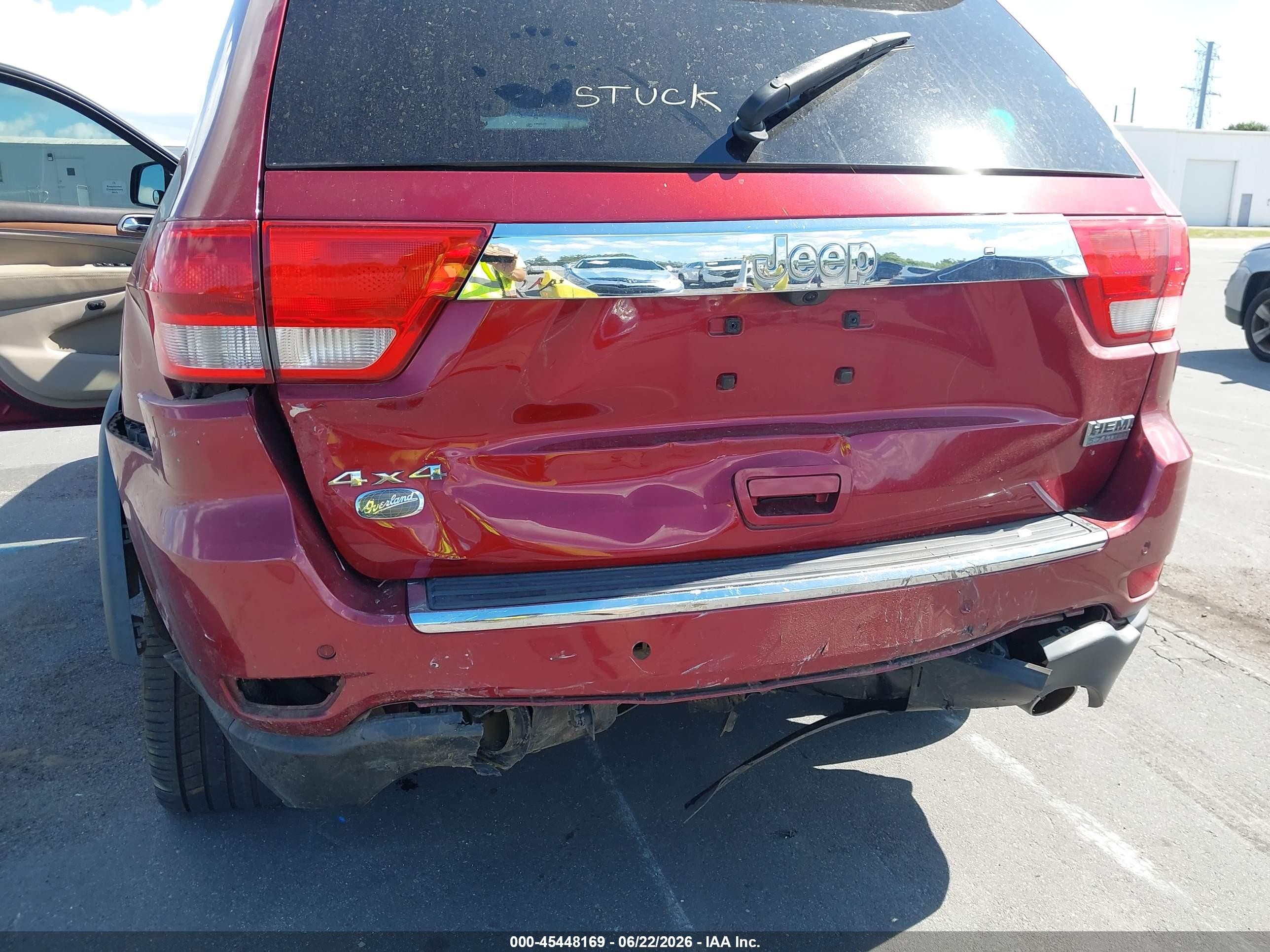 2013 Jeep Grand Cherokee Overland Burgundy vin: 1C4RJFCT8DC523784