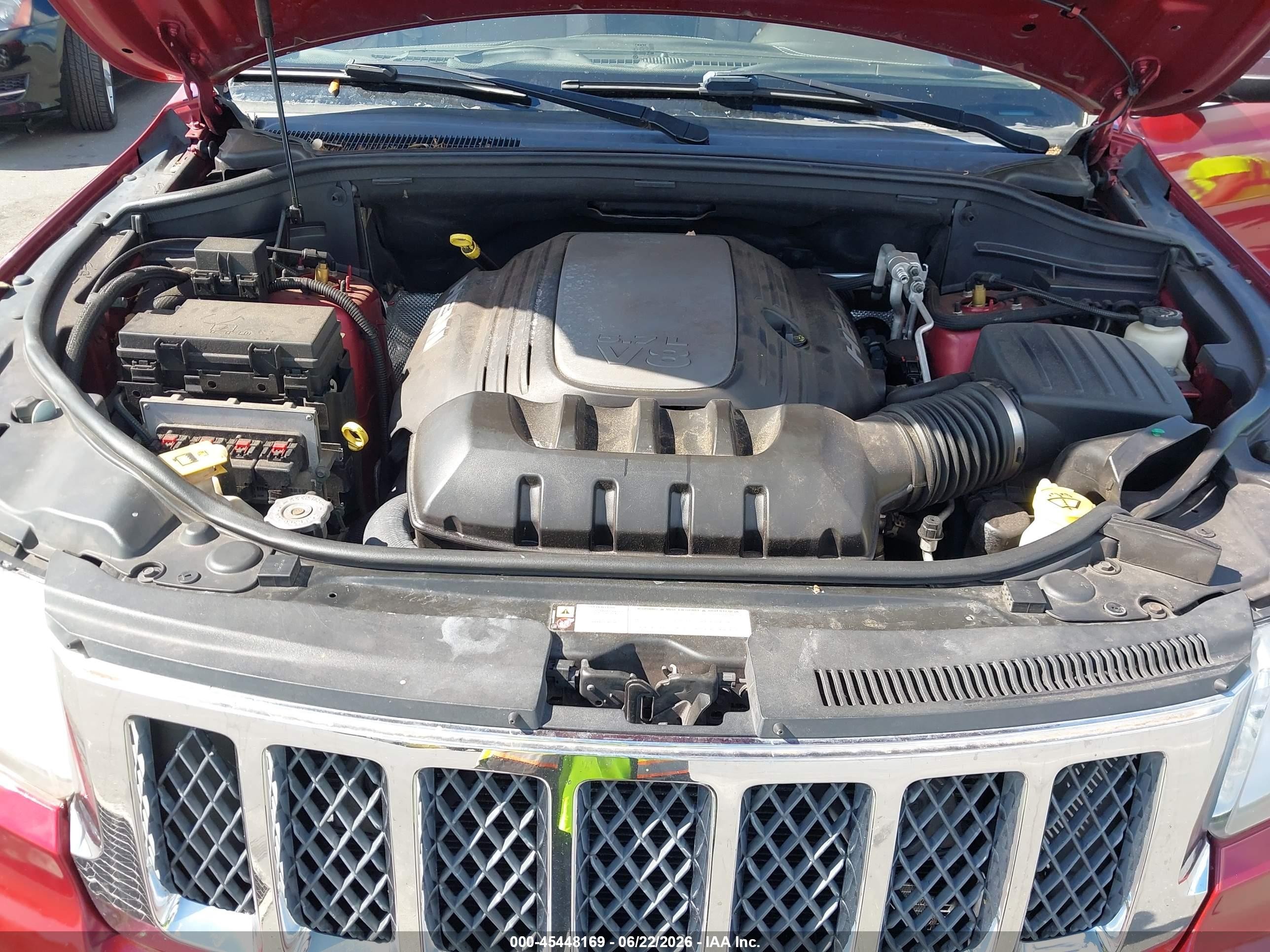 2013 Jeep Grand Cherokee Overland Burgundy vin: 1C4RJFCT8DC523784