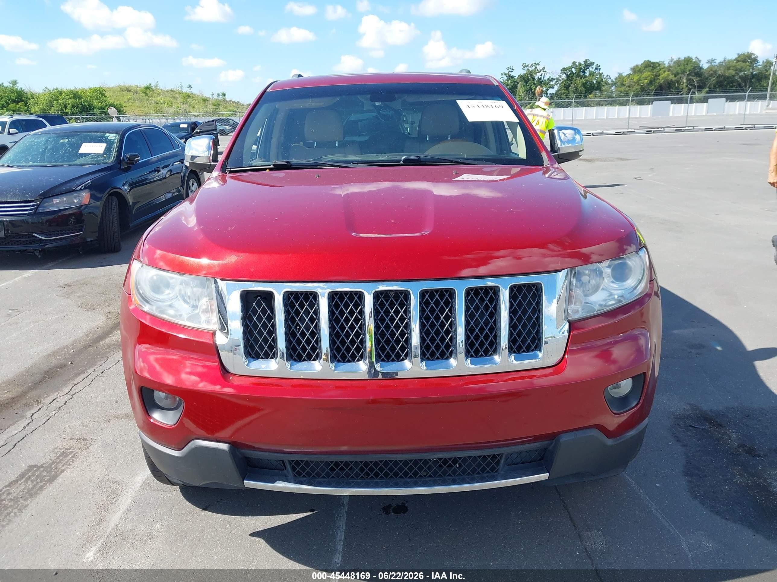 2013 Jeep Grand Cherokee Overland Burgundy vin: 1C4RJFCT8DC523784
