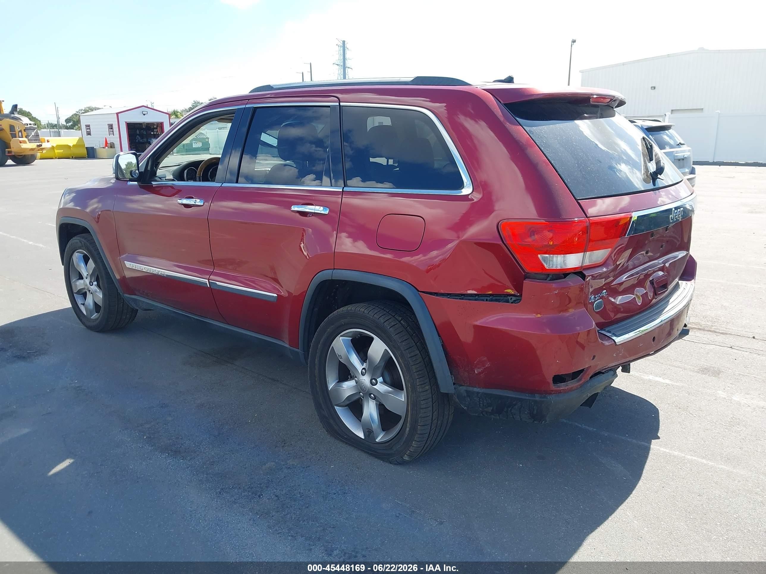 2013 Jeep Grand Cherokee Overland Burgundy vin: 1C4RJFCT8DC523784