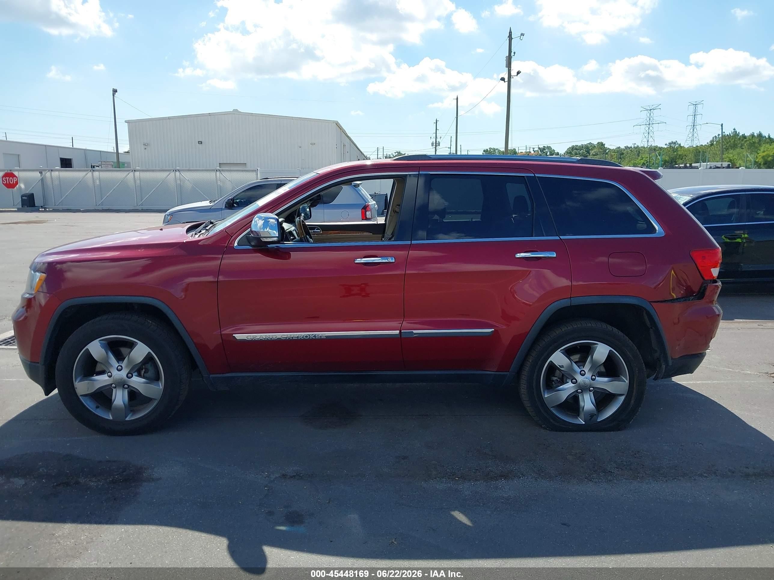 2013 Jeep Grand Cherokee Overland Burgundy vin: 1C4RJFCT8DC523784
