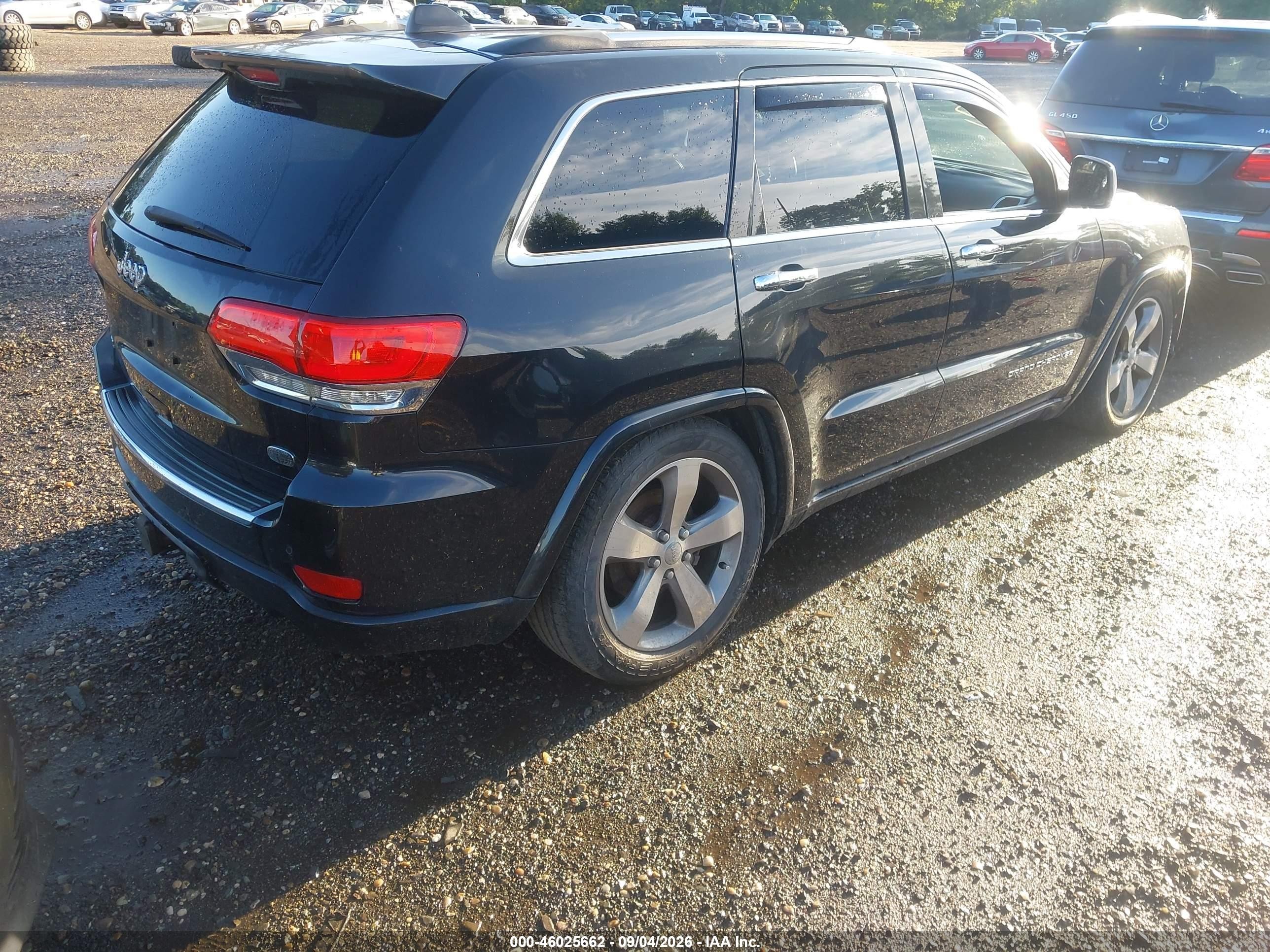 2014 Jeep Grand Cherokee Overland Black vin: 1C4RJFCT8EC164356