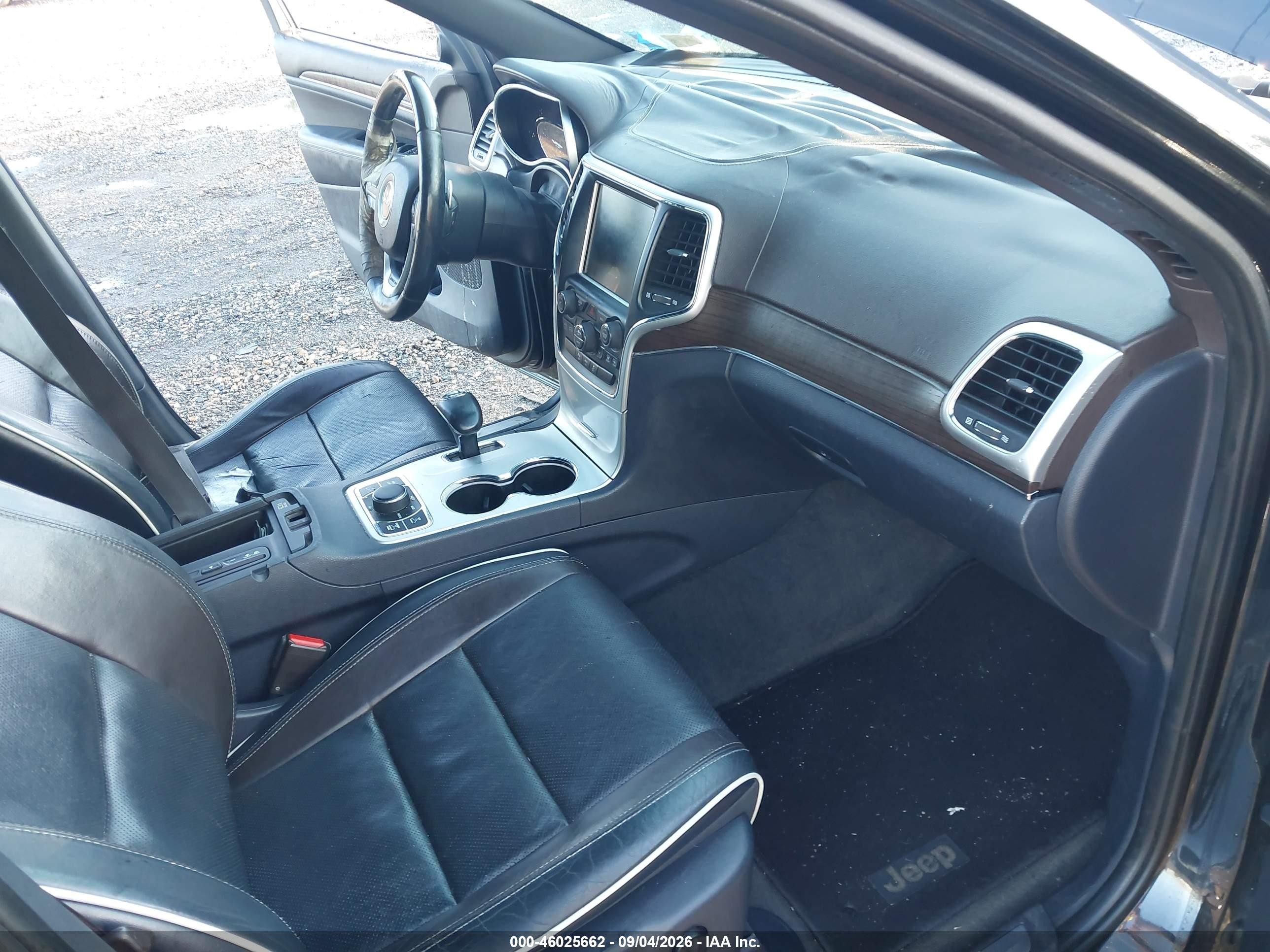 2014 Jeep Grand Cherokee Overland Black vin: 1C4RJFCT8EC164356