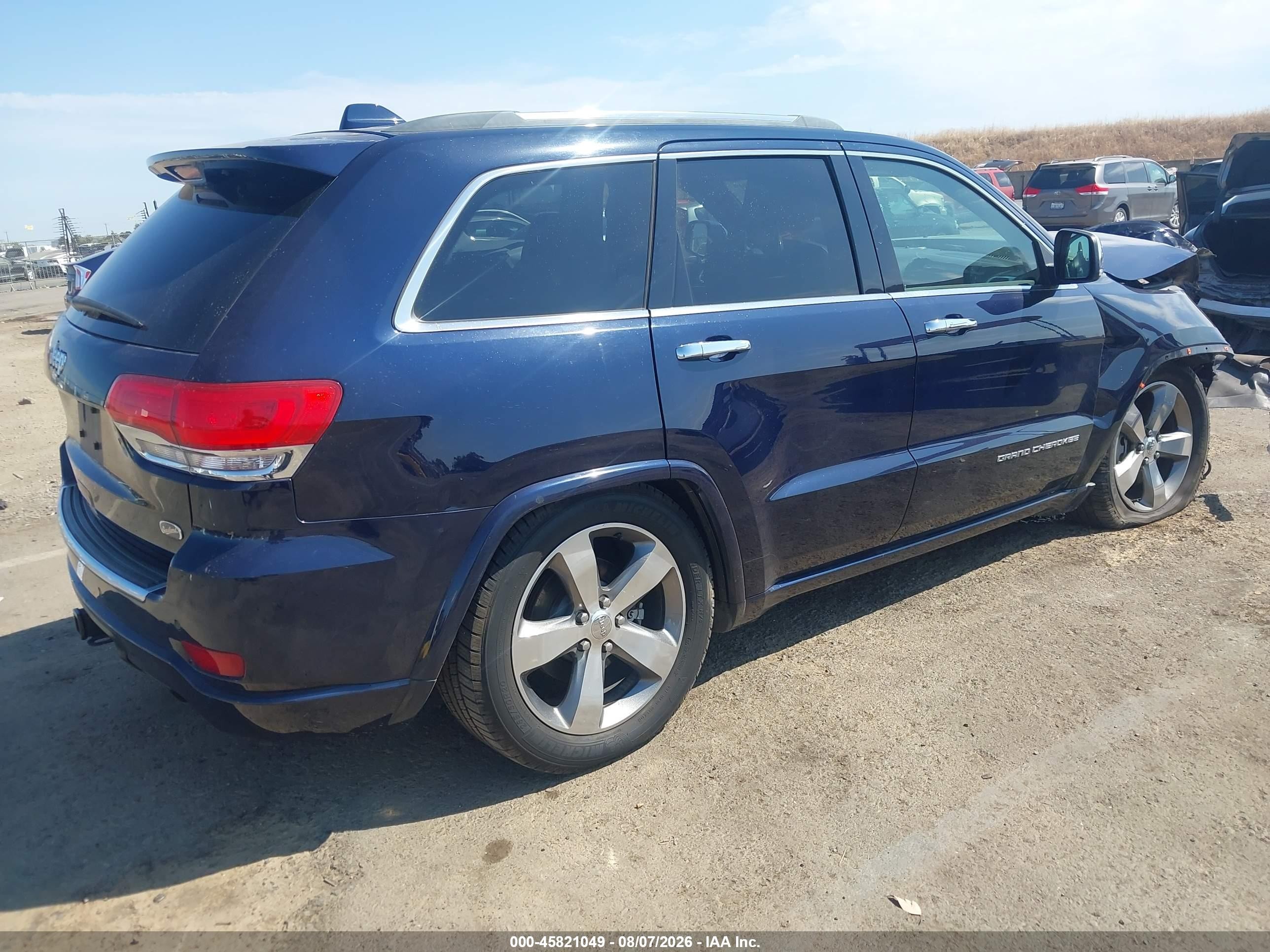 2014 Jeep Grand Cherokee Overland Dark Blue vin: 1C4RJFCT8EC275957