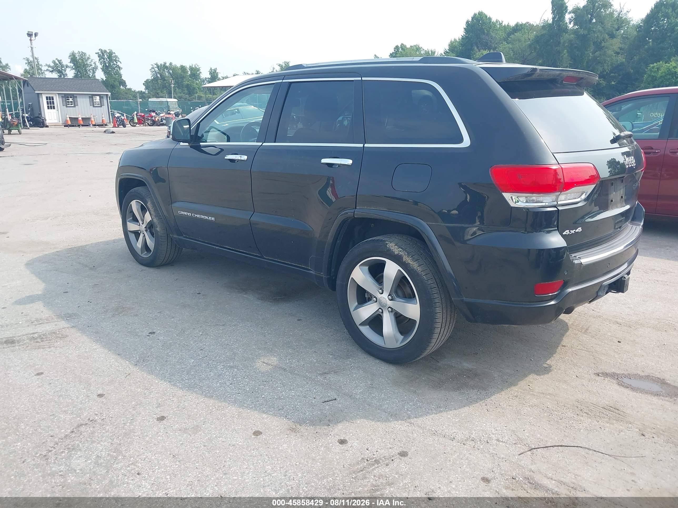 2014 Jeep Grand Cherokee Overland Black vin: 1C4RJFCT8EC338121