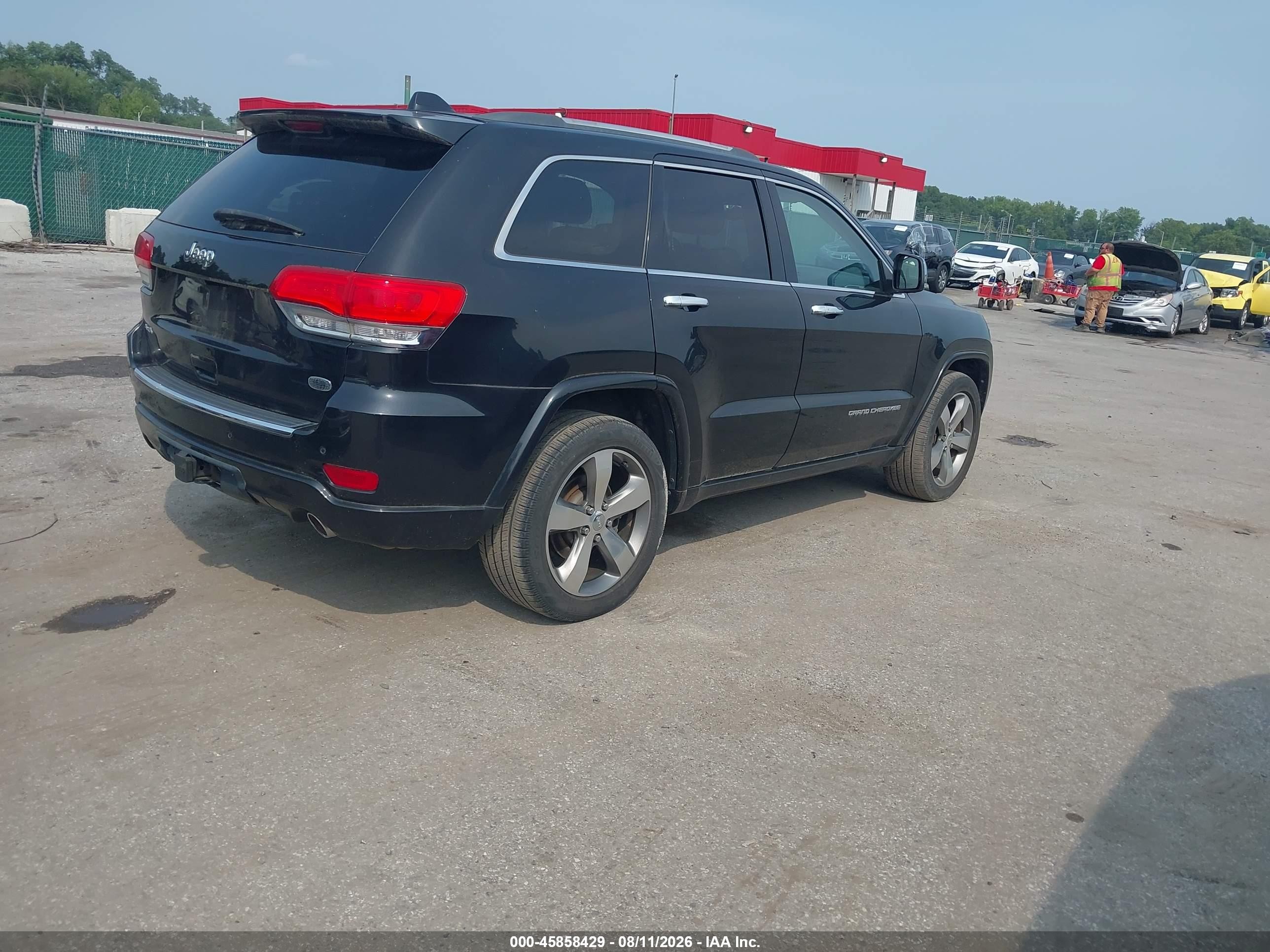 2014 Jeep Grand Cherokee Overland Black vin: 1C4RJFCT8EC338121