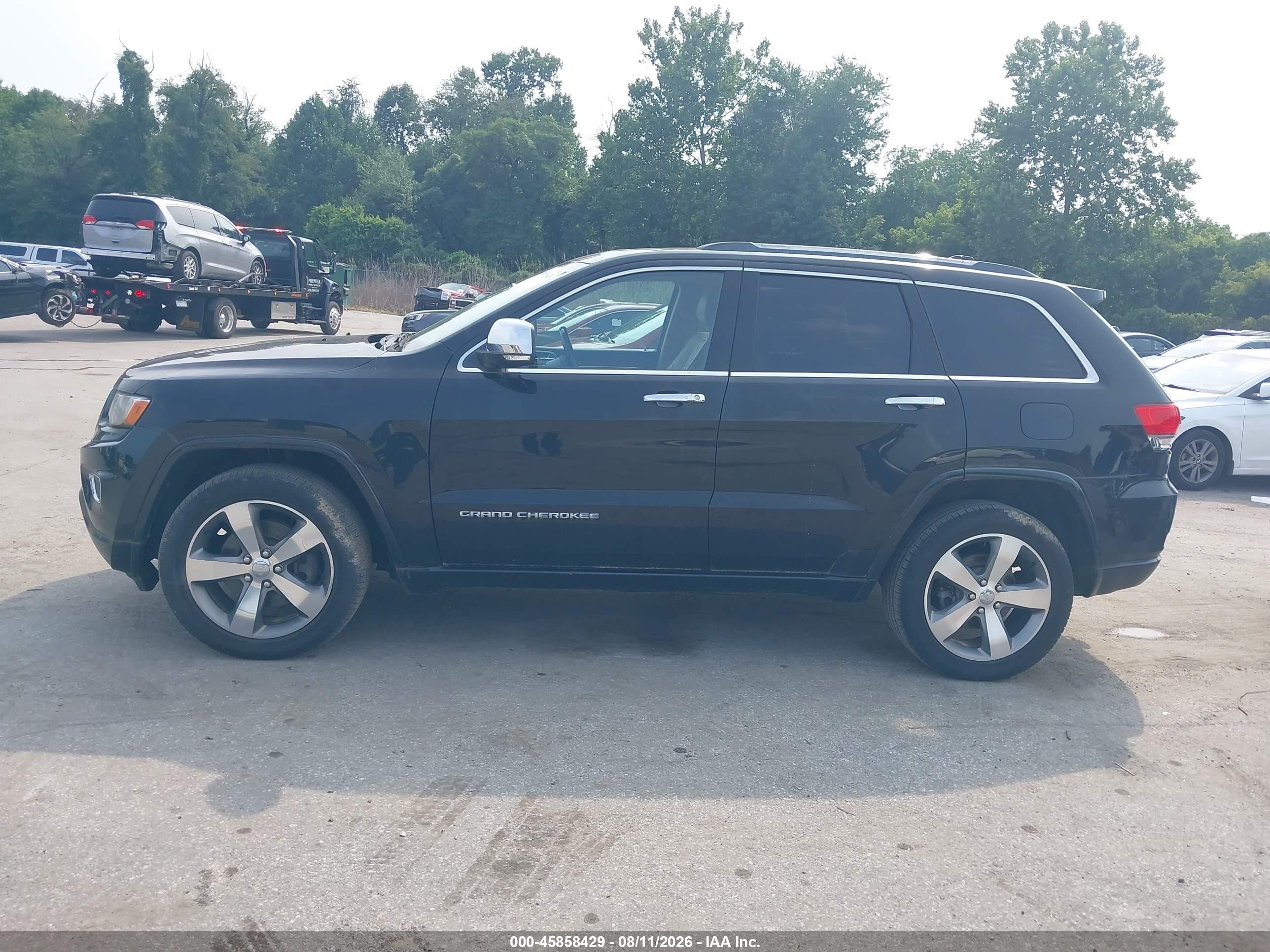2014 Jeep Grand Cherokee Overland Black vin: 1C4RJFCT8EC338121