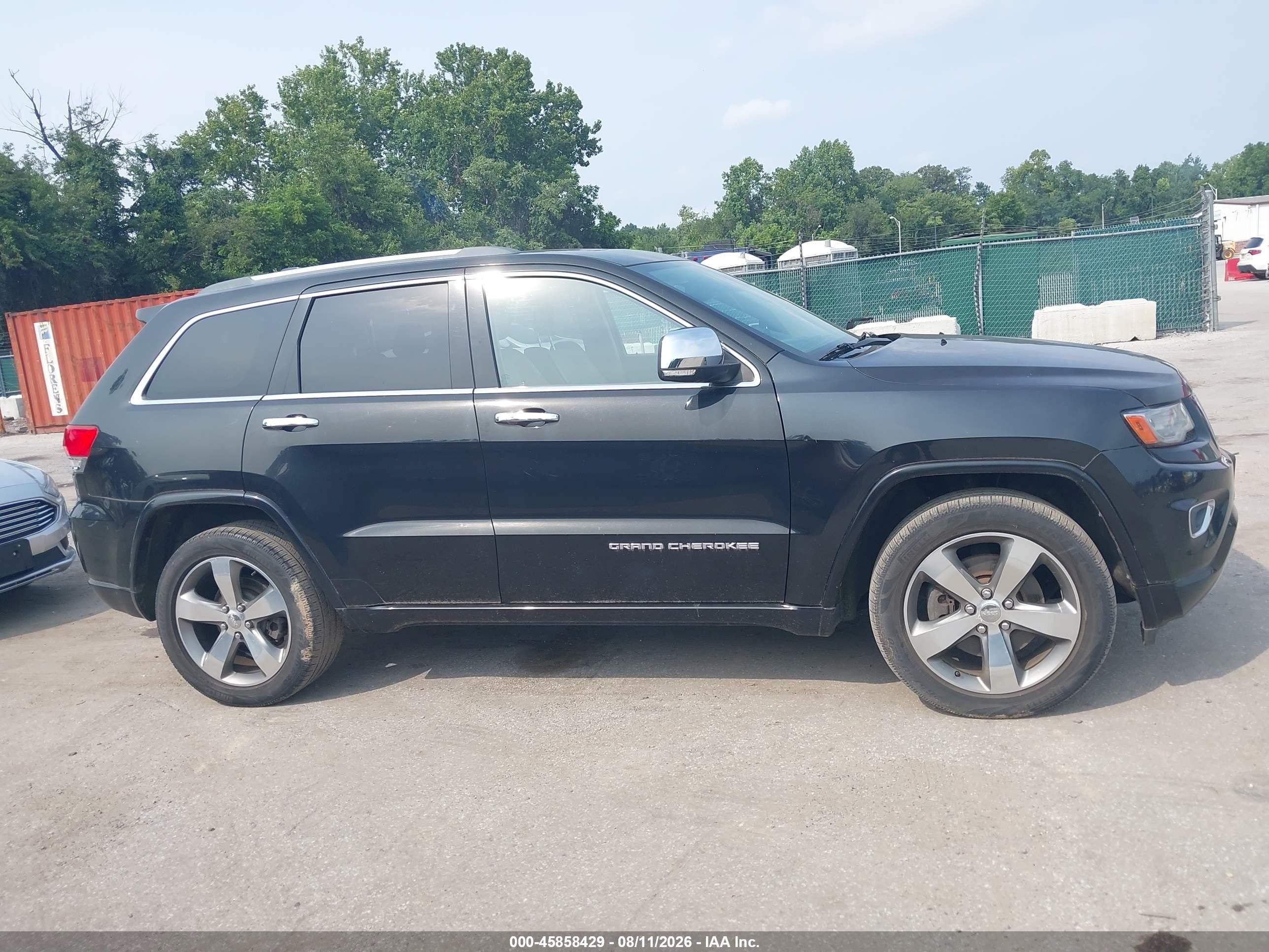 2014 Jeep Grand Cherokee Overland Black vin: 1C4RJFCT8EC338121
