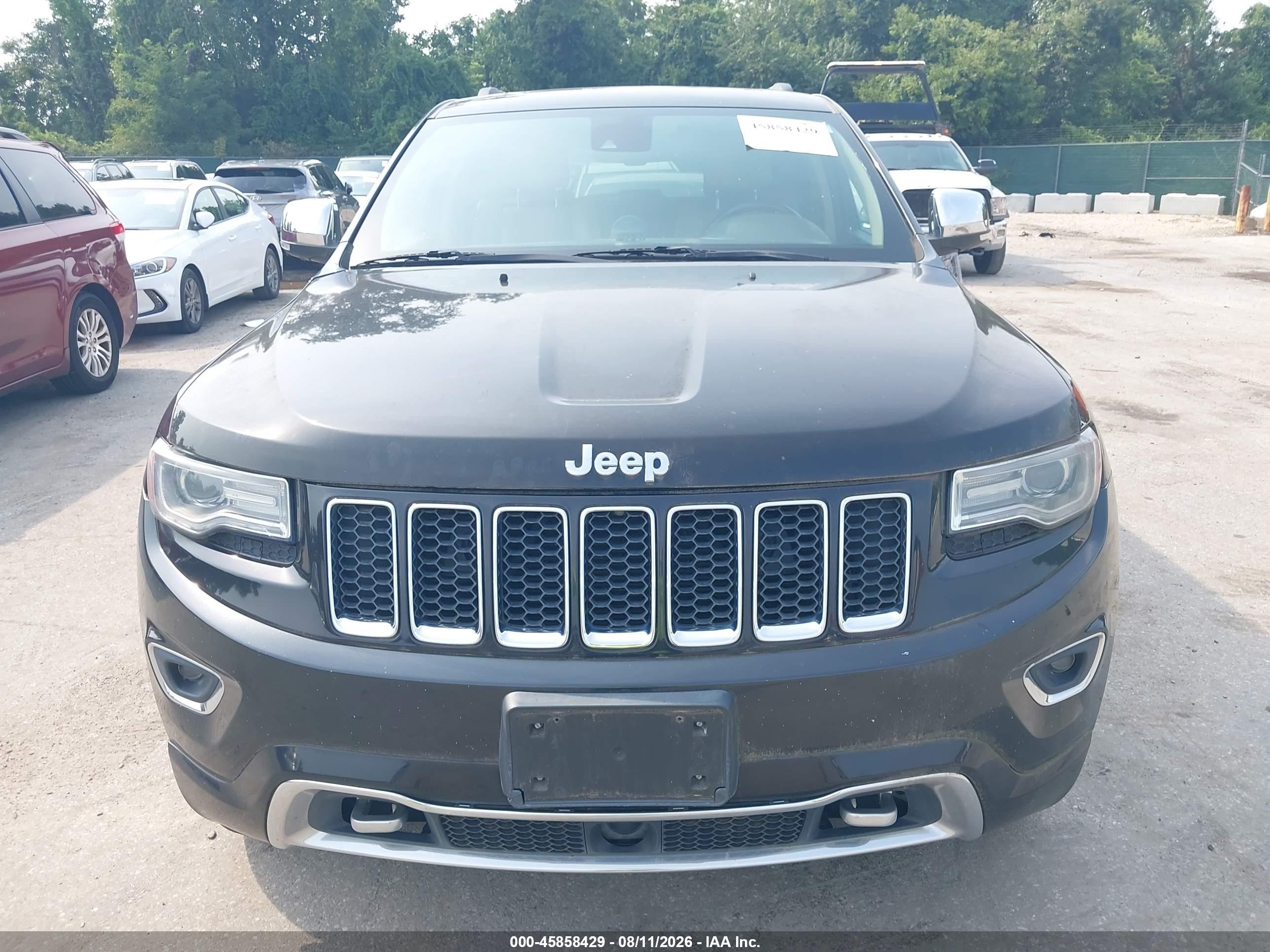 2014 Jeep Grand Cherokee Overland Black vin: 1C4RJFCT8EC338121