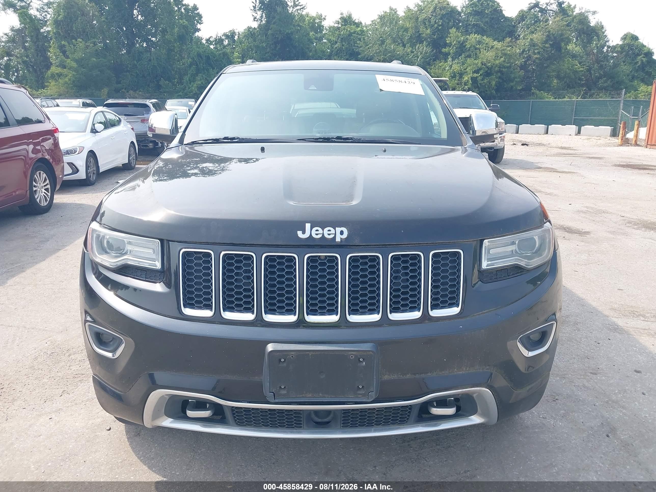 2014 Jeep Grand Cherokee Overland Black vin: 1C4RJFCT8EC338121