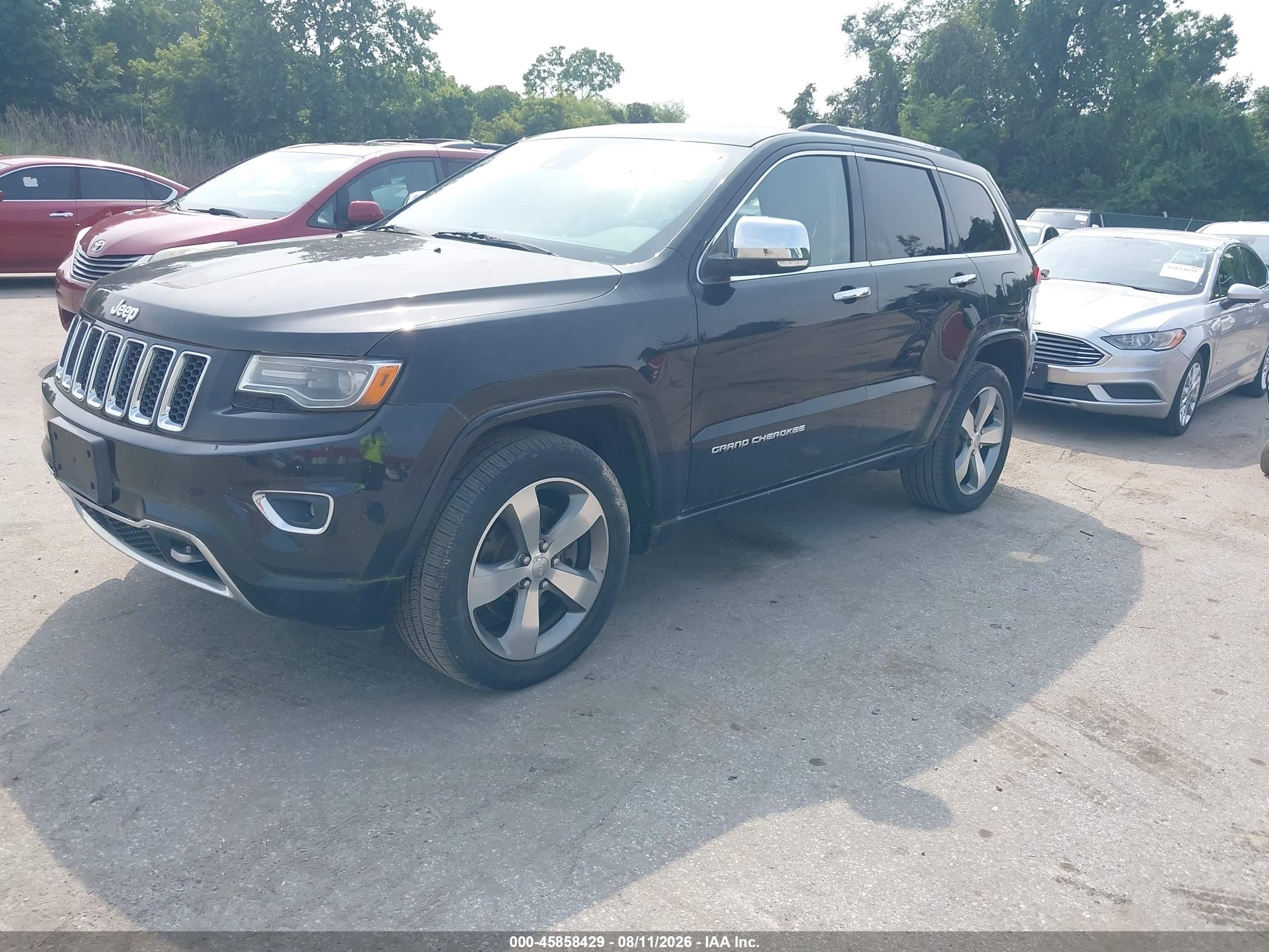 2014 Jeep Grand Cherokee Overland Black vin: 1C4RJFCT8EC338121