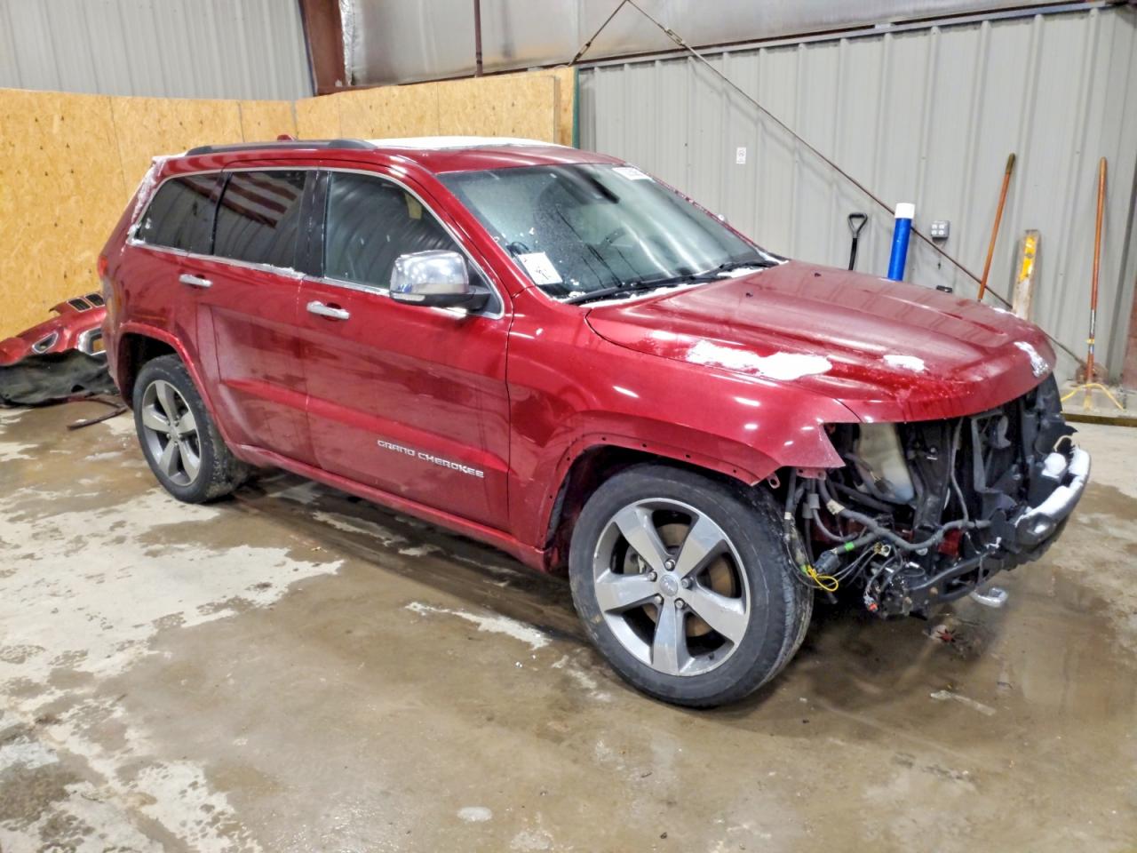 2015 Jeep Grand Cherokee Overland Maroon vin: 1C4RJFCT8FC642177