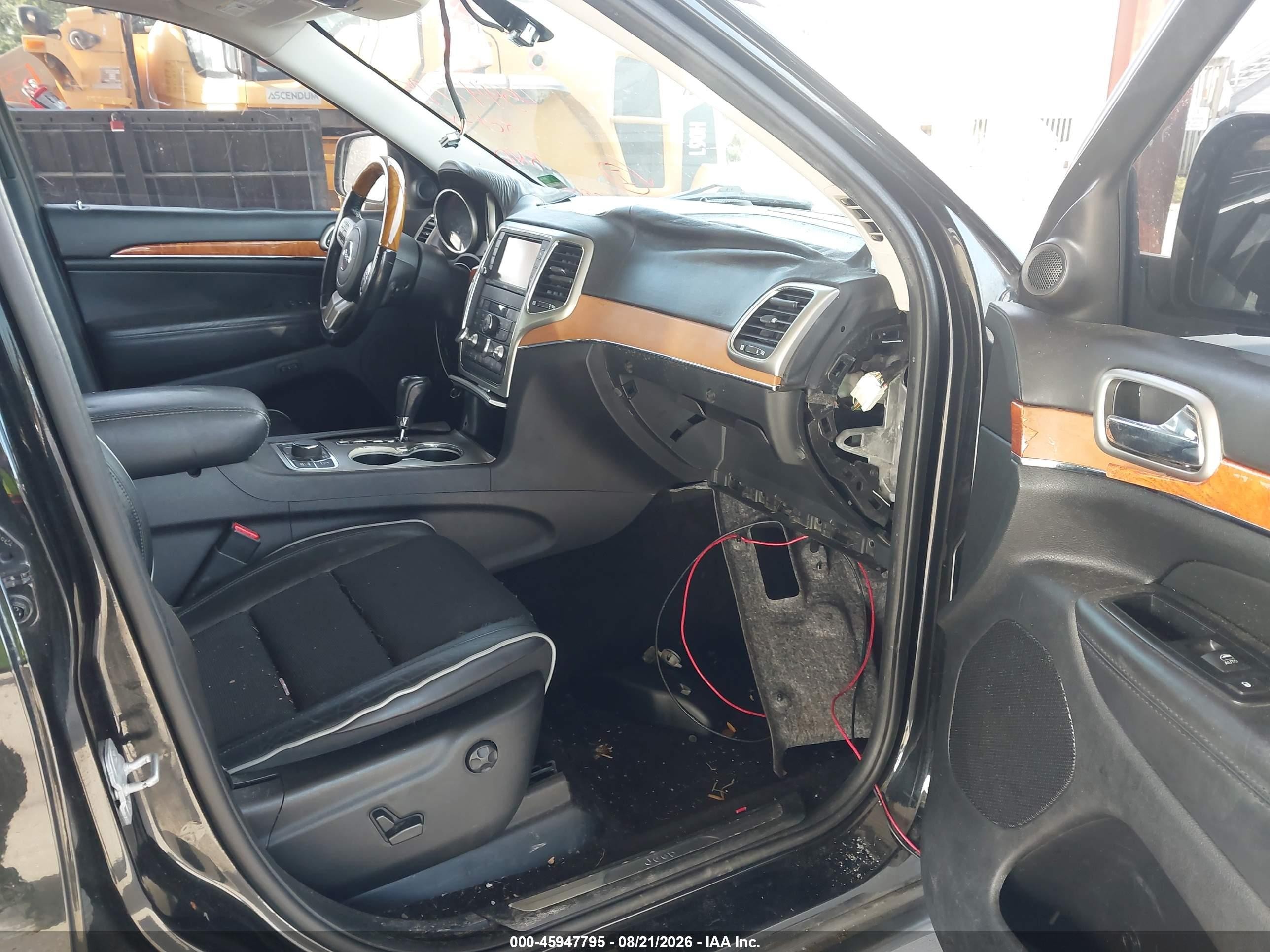 2012 Jeep Grand Cherokee Overland Черный vin: 1C4RJFCT9CC136126