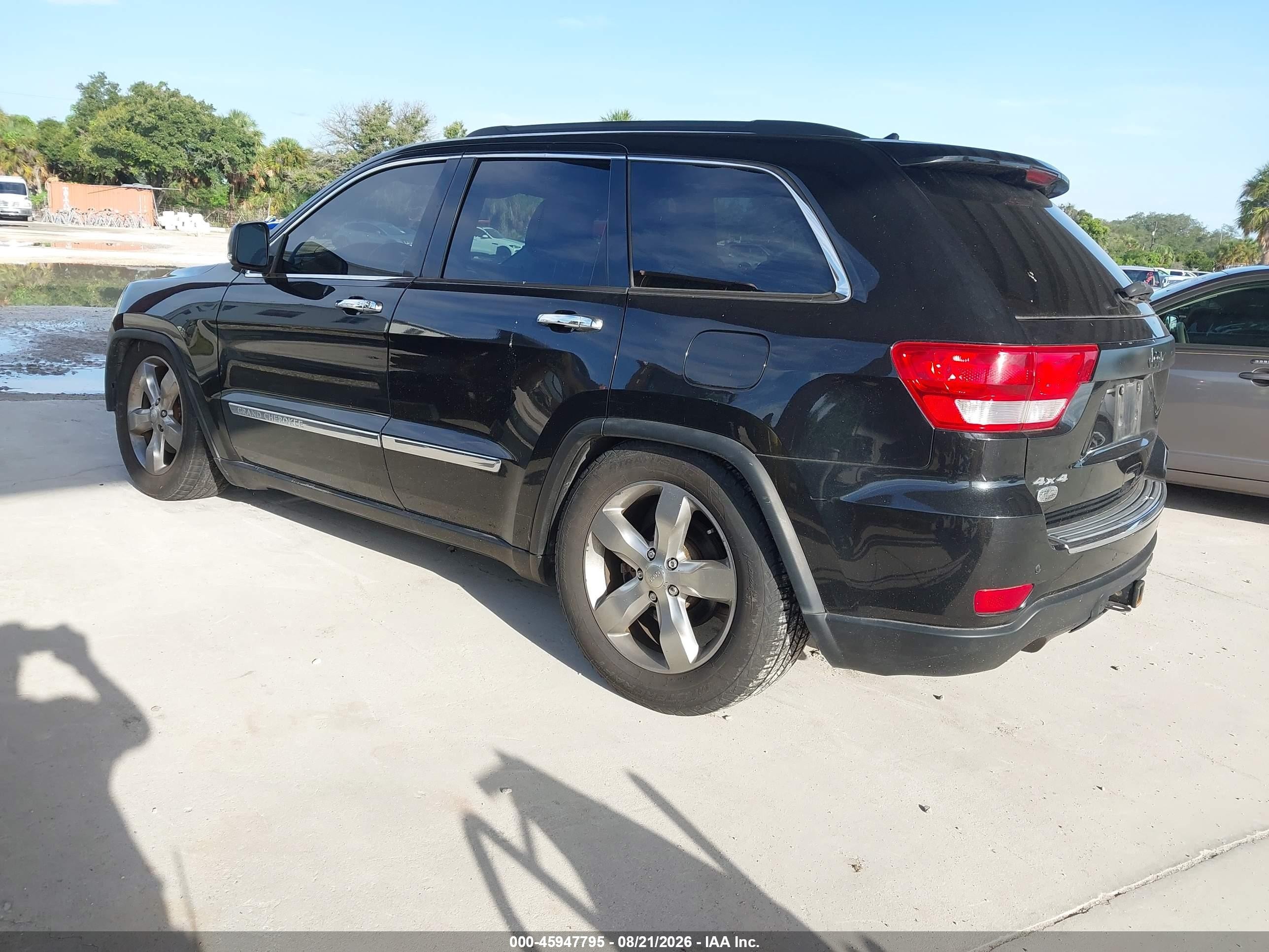 2012 Jeep Grand Cherokee Overland Черный vin: 1C4RJFCT9CC136126