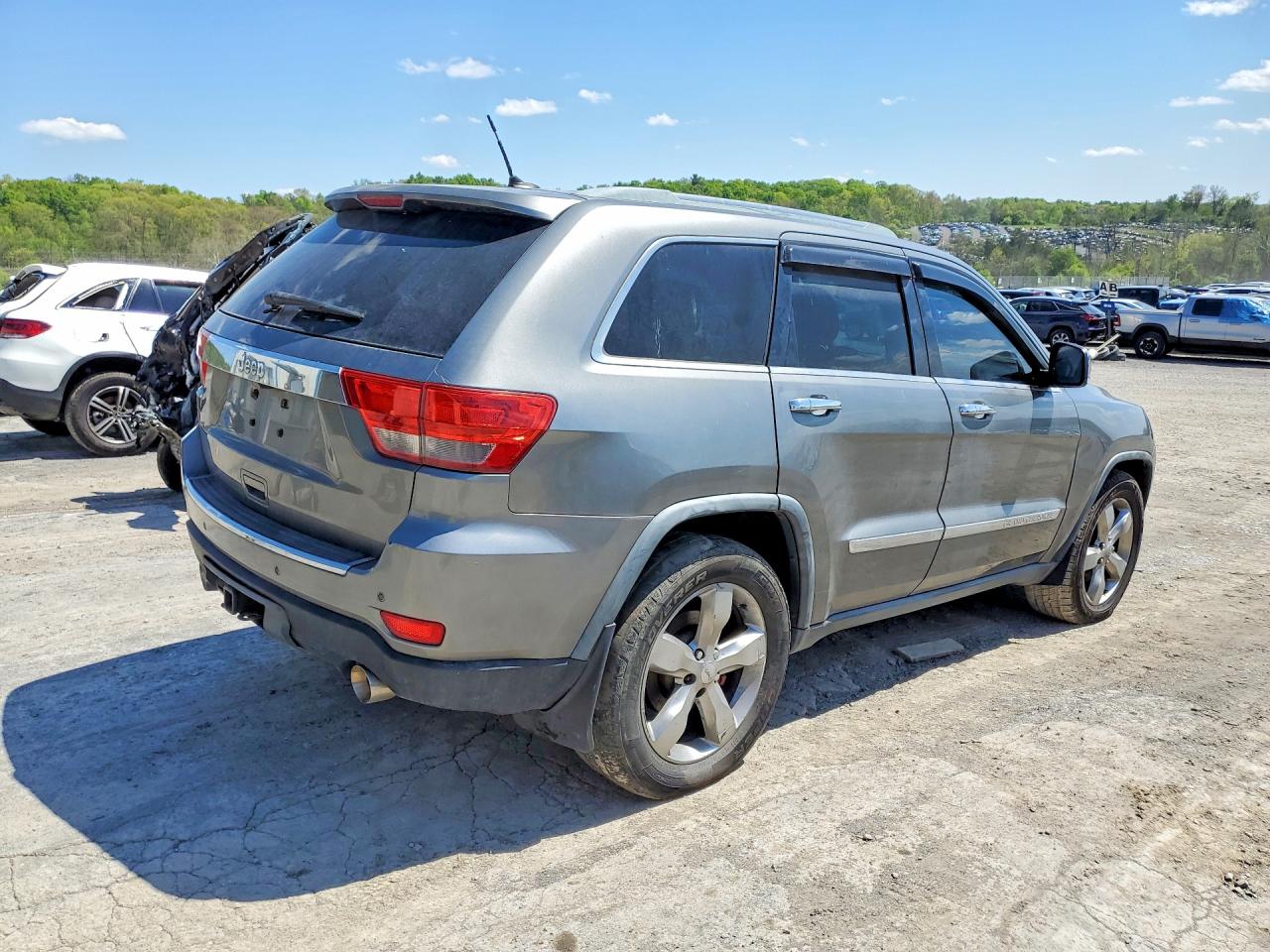 2012 Jeep Grand Cherokee Overland Silver vin: 1C4RJFCT9CC144162