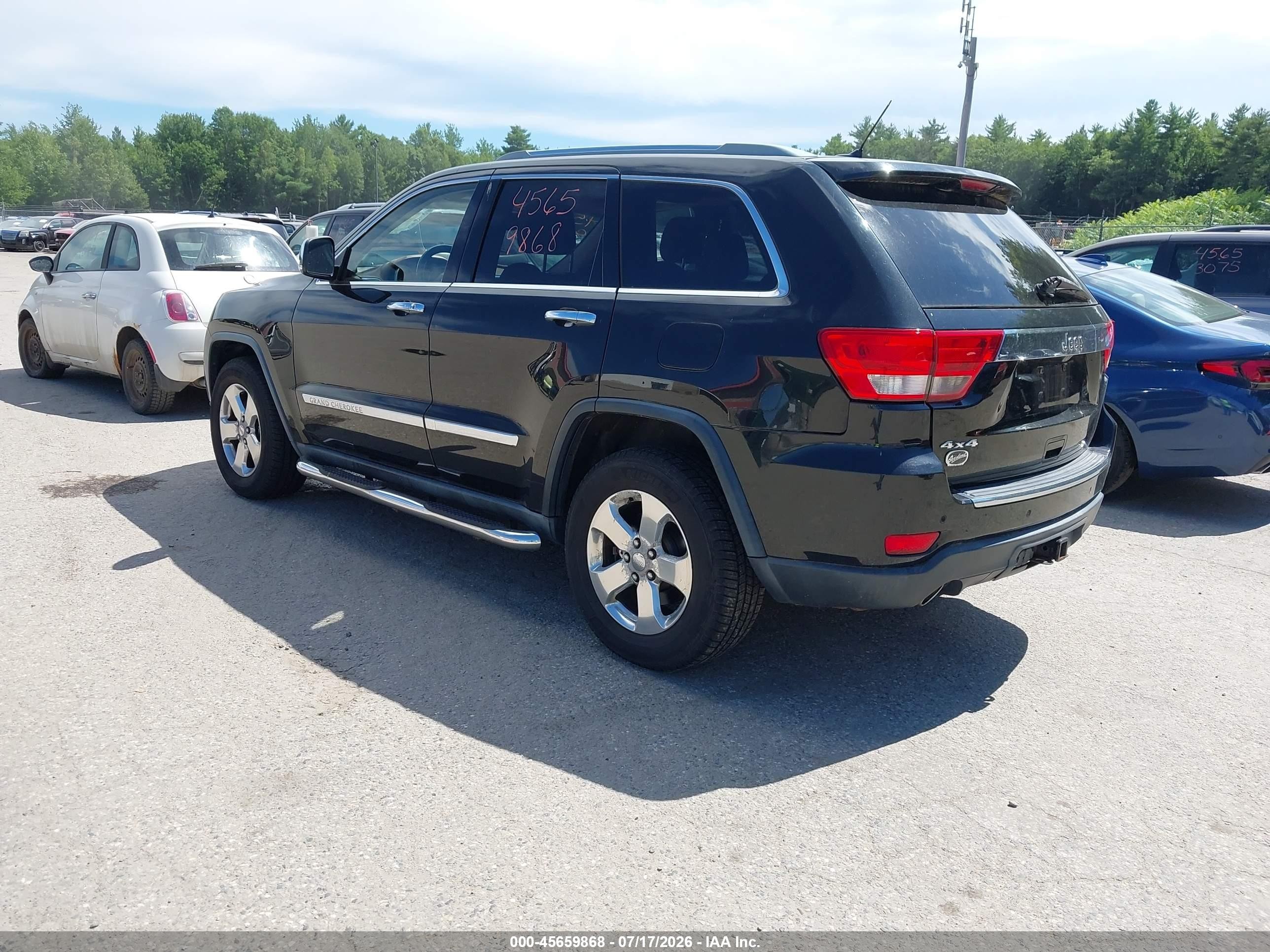 2012 Jeep Grand Cherokee Overland Black vin: 1C4RJFCT9CC197346