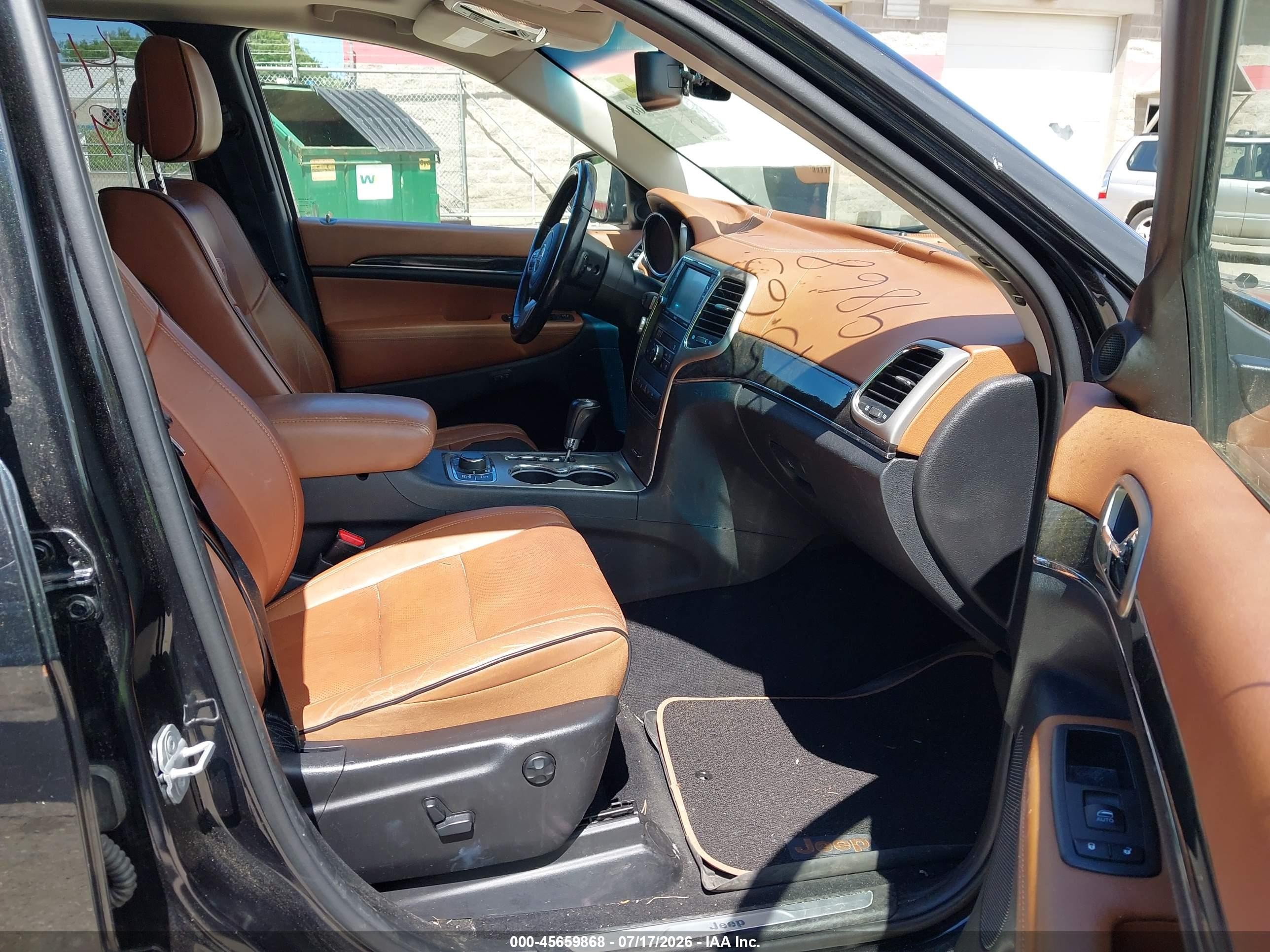 2012 Jeep Grand Cherokee Overland Black vin: 1C4RJFCT9CC197346