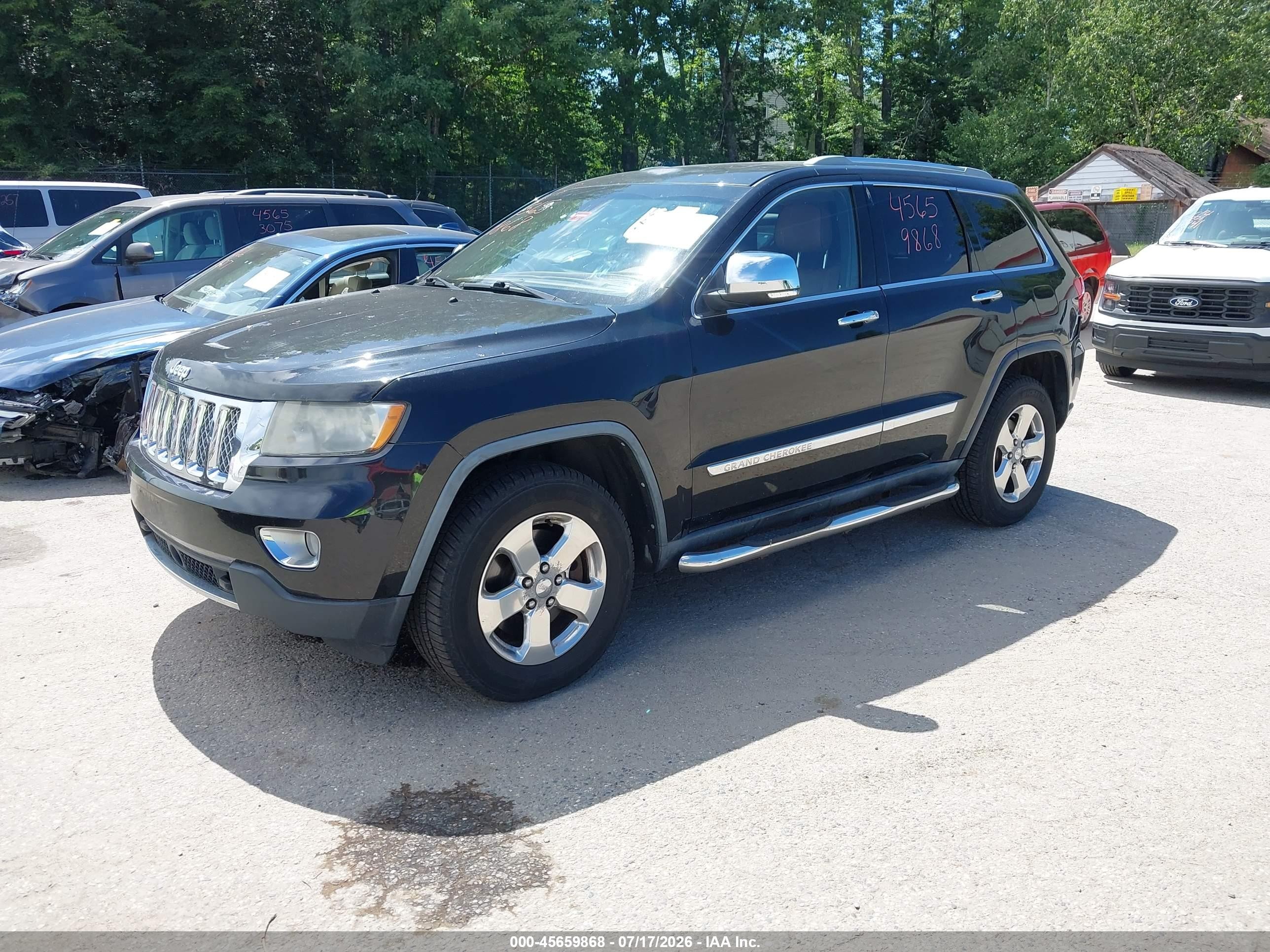 2012 Jeep Grand Cherokee Overland Black vin: 1C4RJFCT9CC197346