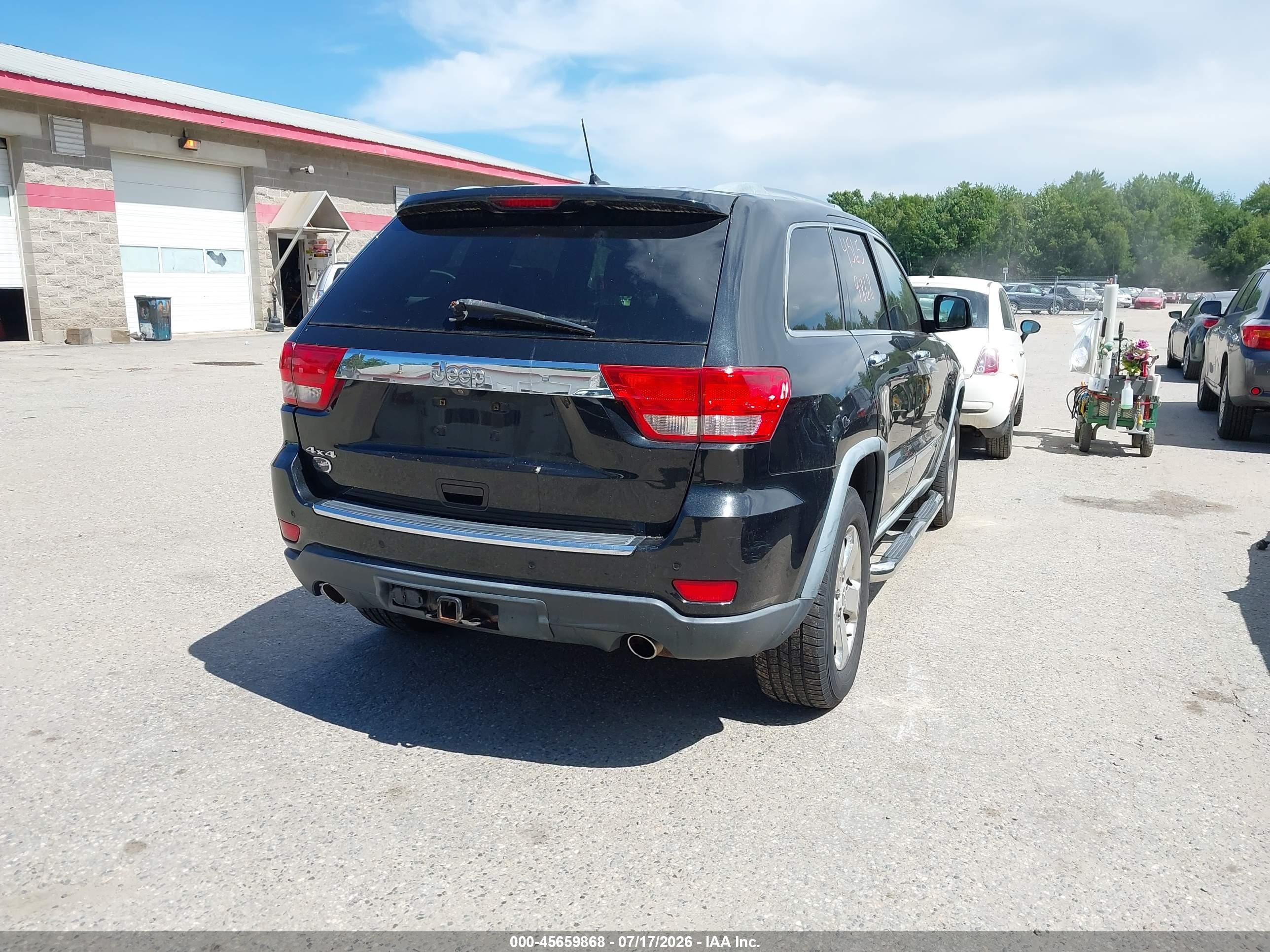 2012 Jeep Grand Cherokee Overland Black vin: 1C4RJFCT9CC197346