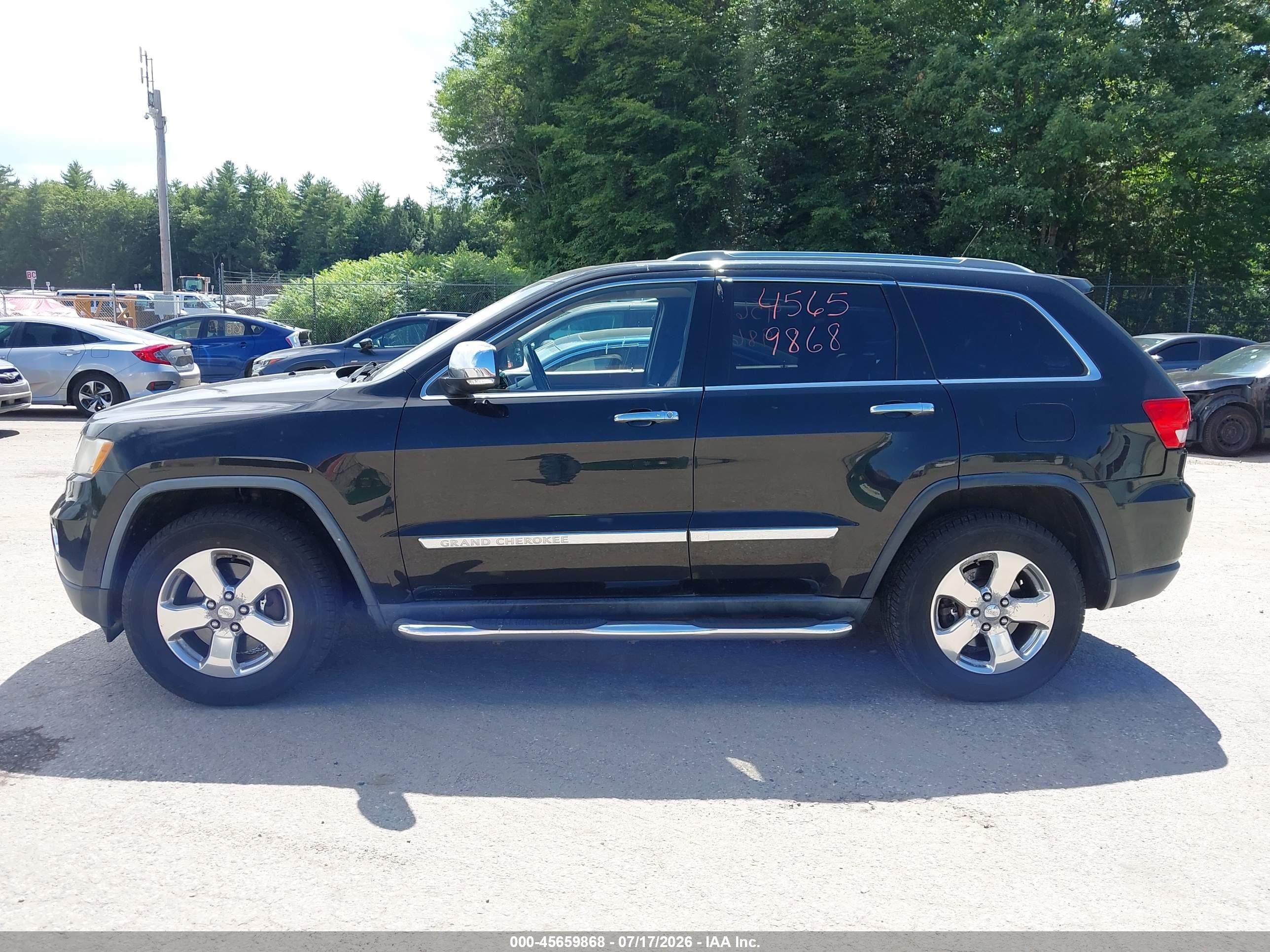 2012 Jeep Grand Cherokee Overland Black vin: 1C4RJFCT9CC197346